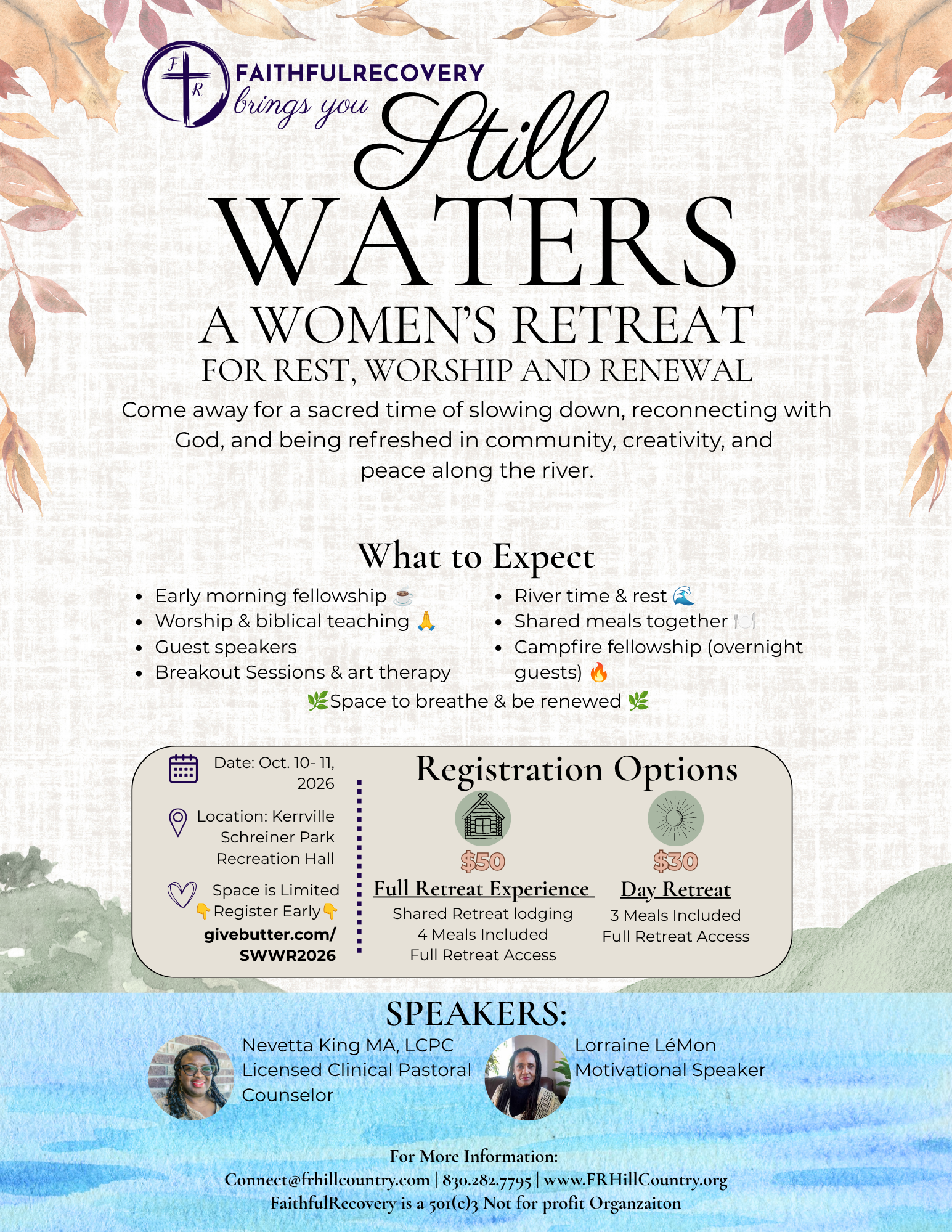 Campaign cover image for Still Waters Women's Retreat