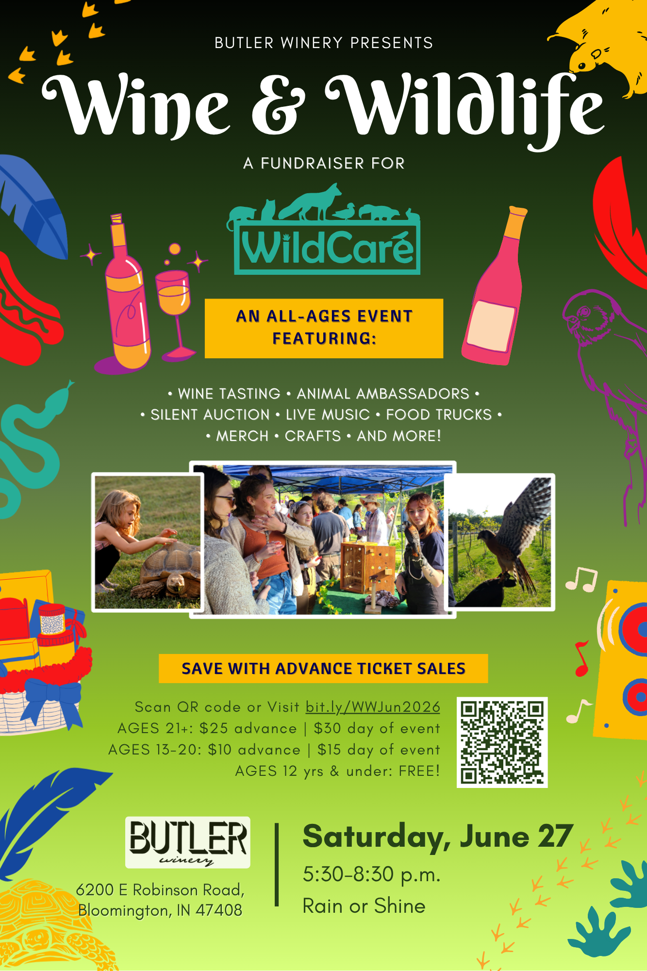 Campaign cover image for WildCare's Wine & Wildlife with Butler Winery - Summer 2026