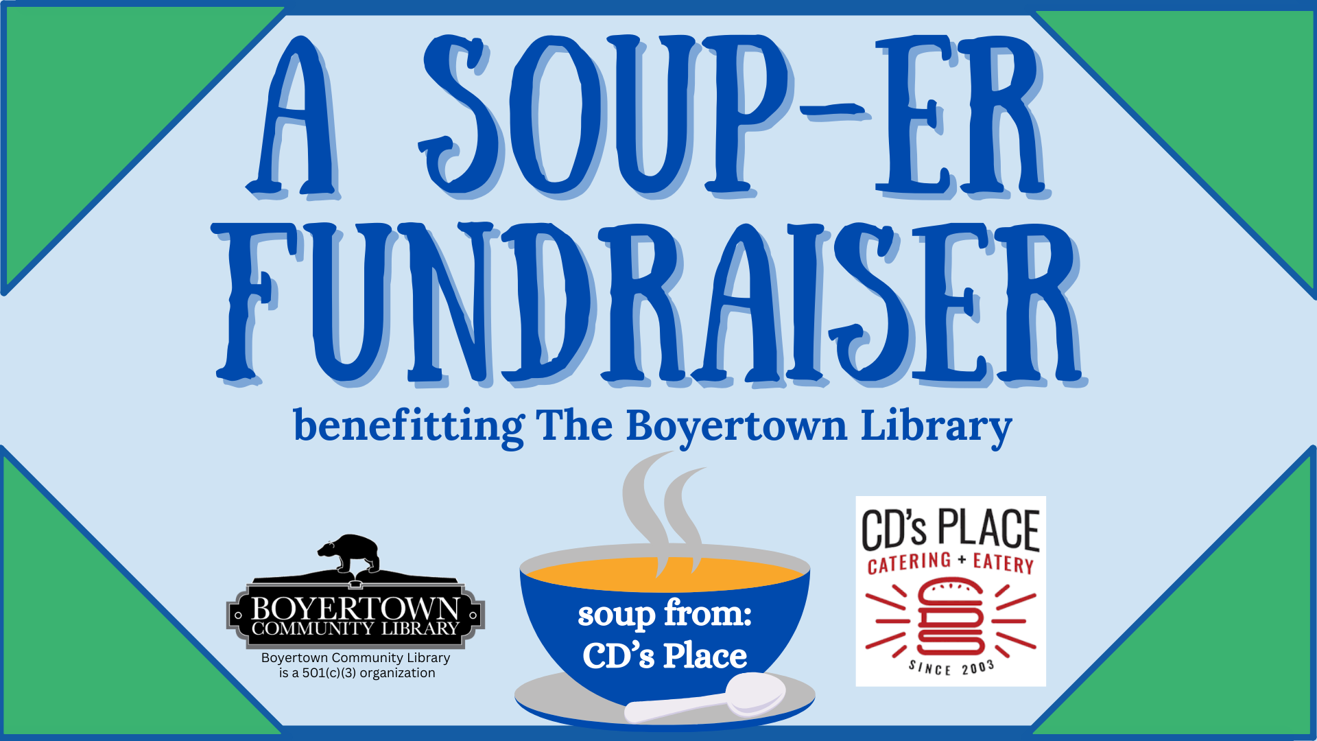 Campaign cover image for A Soup-er Fundraiser for Boyertown Library