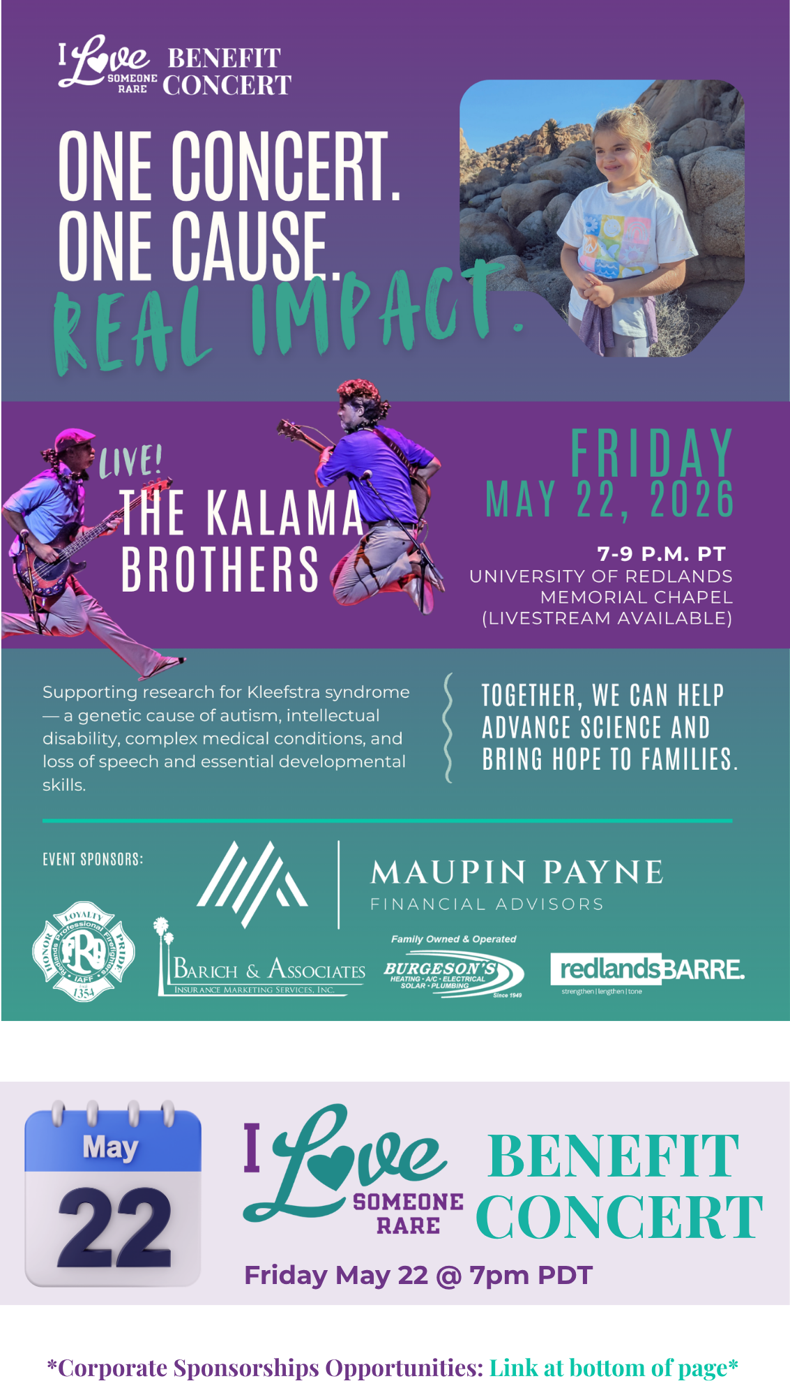 Campaign cover image for I Love Someone Rare Benefit Concert