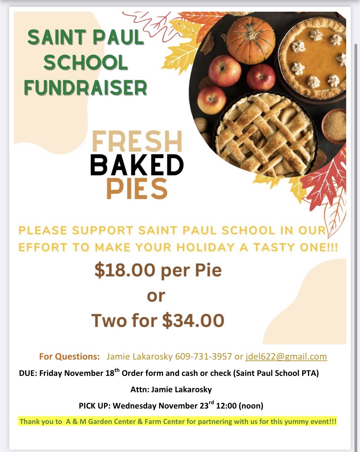 Campaign cover image for Fresh Baked Pies