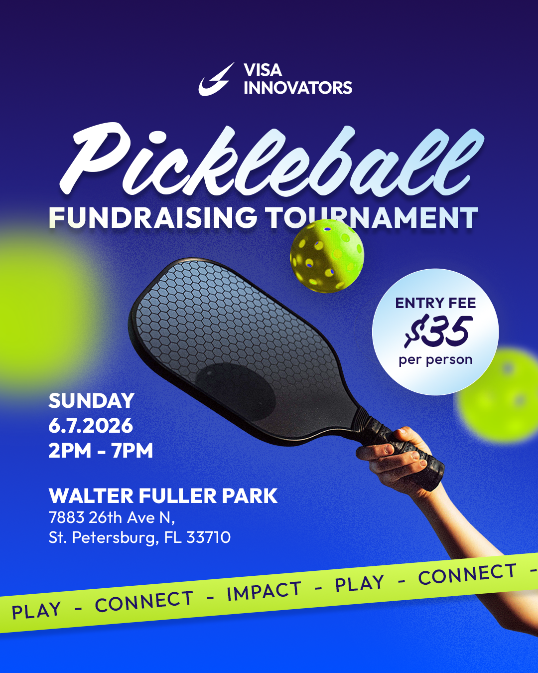 Campaign cover image for VISA Innovators - Pickleball Tournament Fundraiser