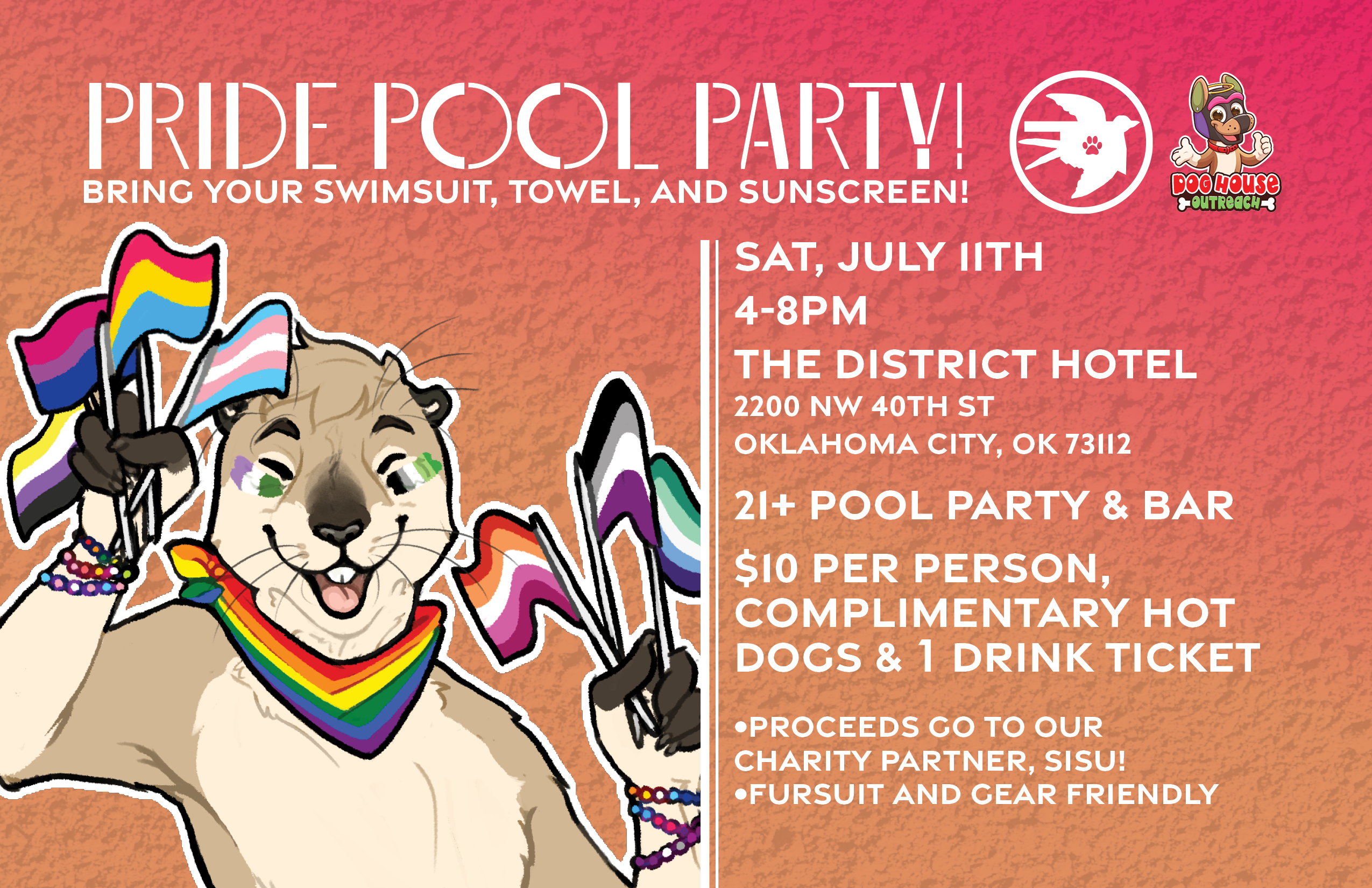 Campaign cover image for Scissortail Fandoms X Dog House Outreach Pool Party