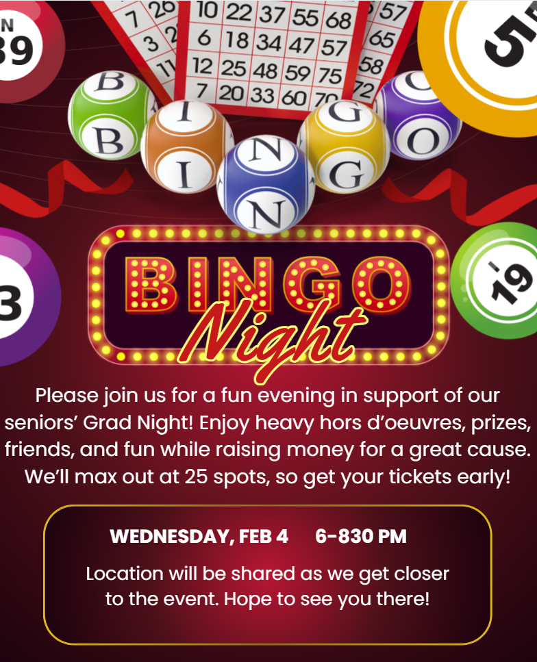 Campaign cover image for Bingo Night to support the Class of 2026!