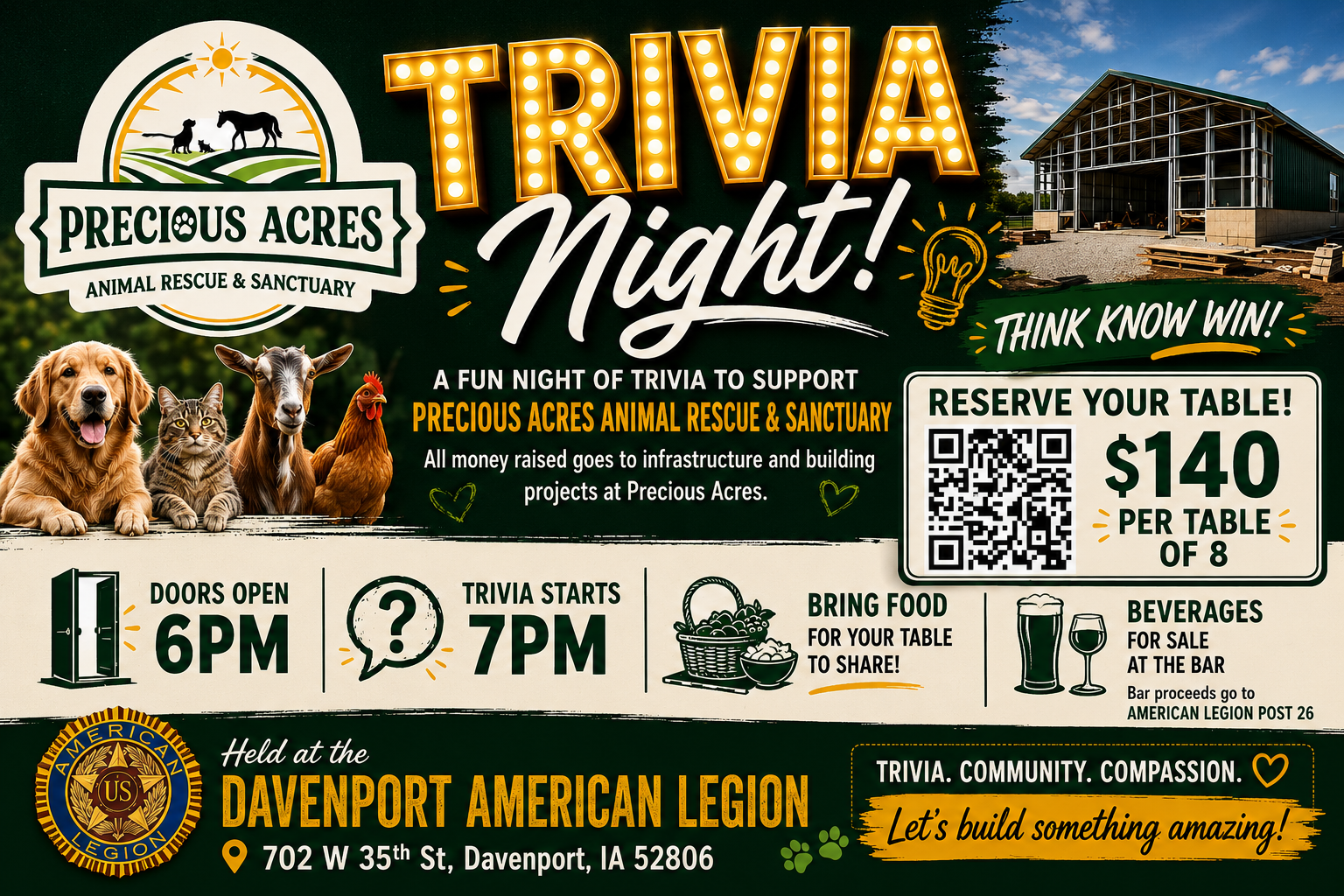 Campaign cover image for Trivia Night Table Reservation