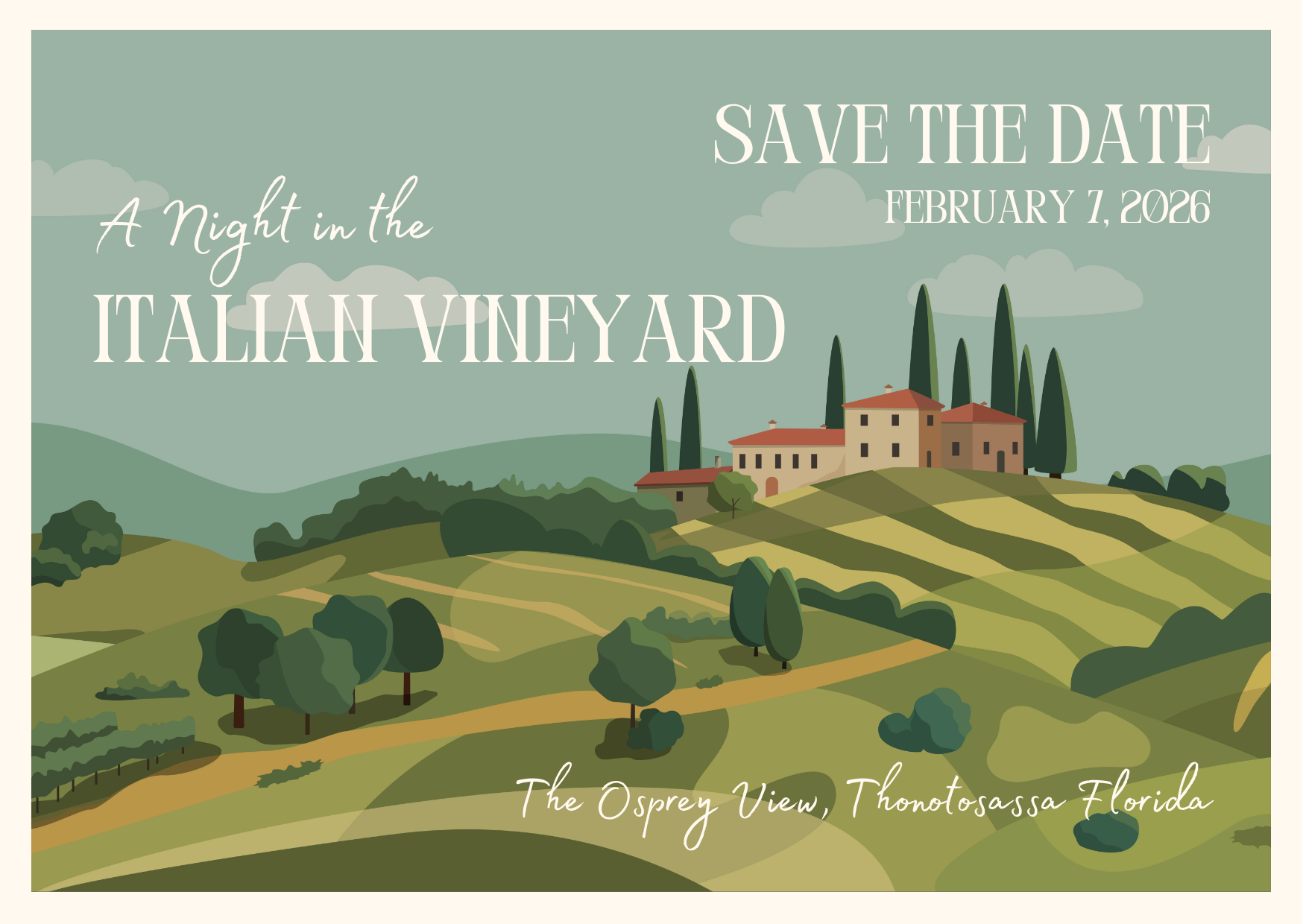 Campaign cover image for Food For All: A Night in the Italian Vineyard