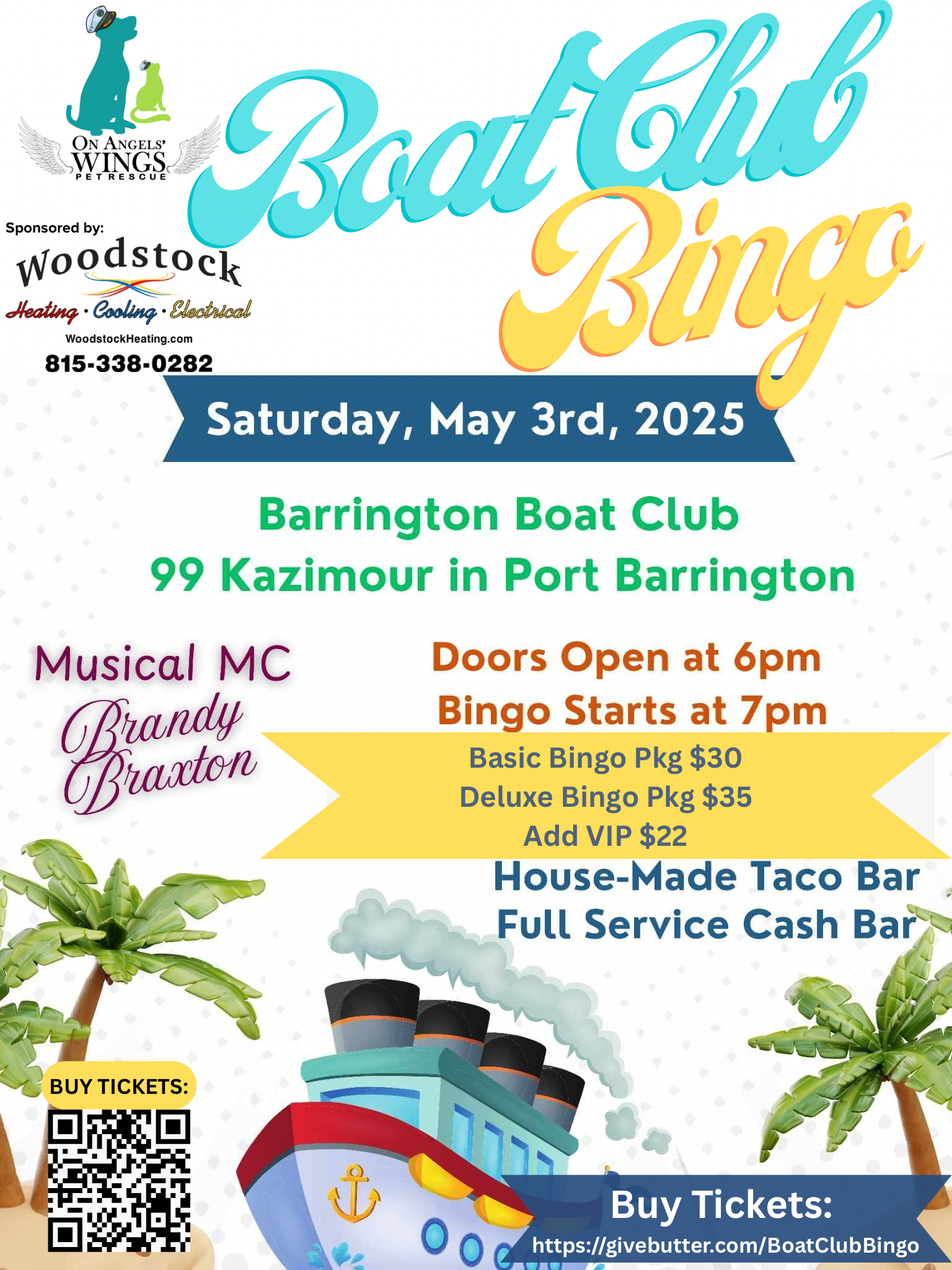 Campaign cover image for Boat Club Bingo for On Angels’ Wings