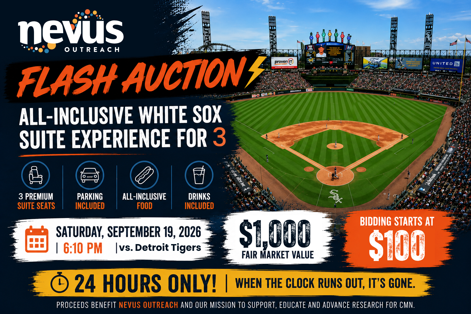 Campaign cover image for White Sox Suite Flash Auction ⚾