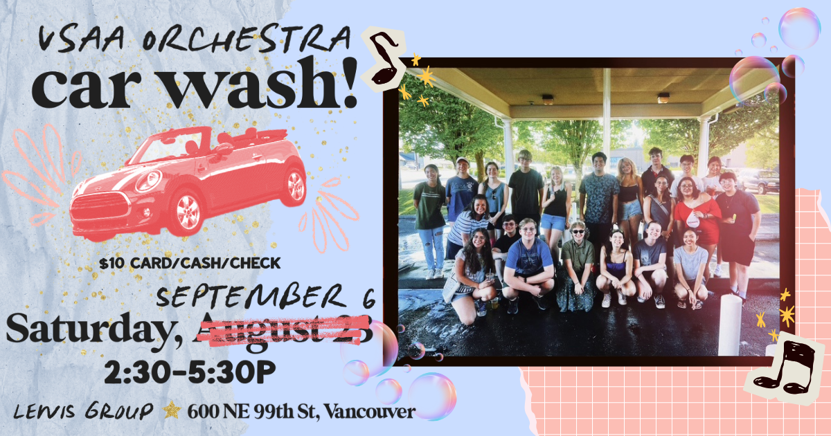 Campaign cover image for VSAA Chamber Orchestra August Car Wash!