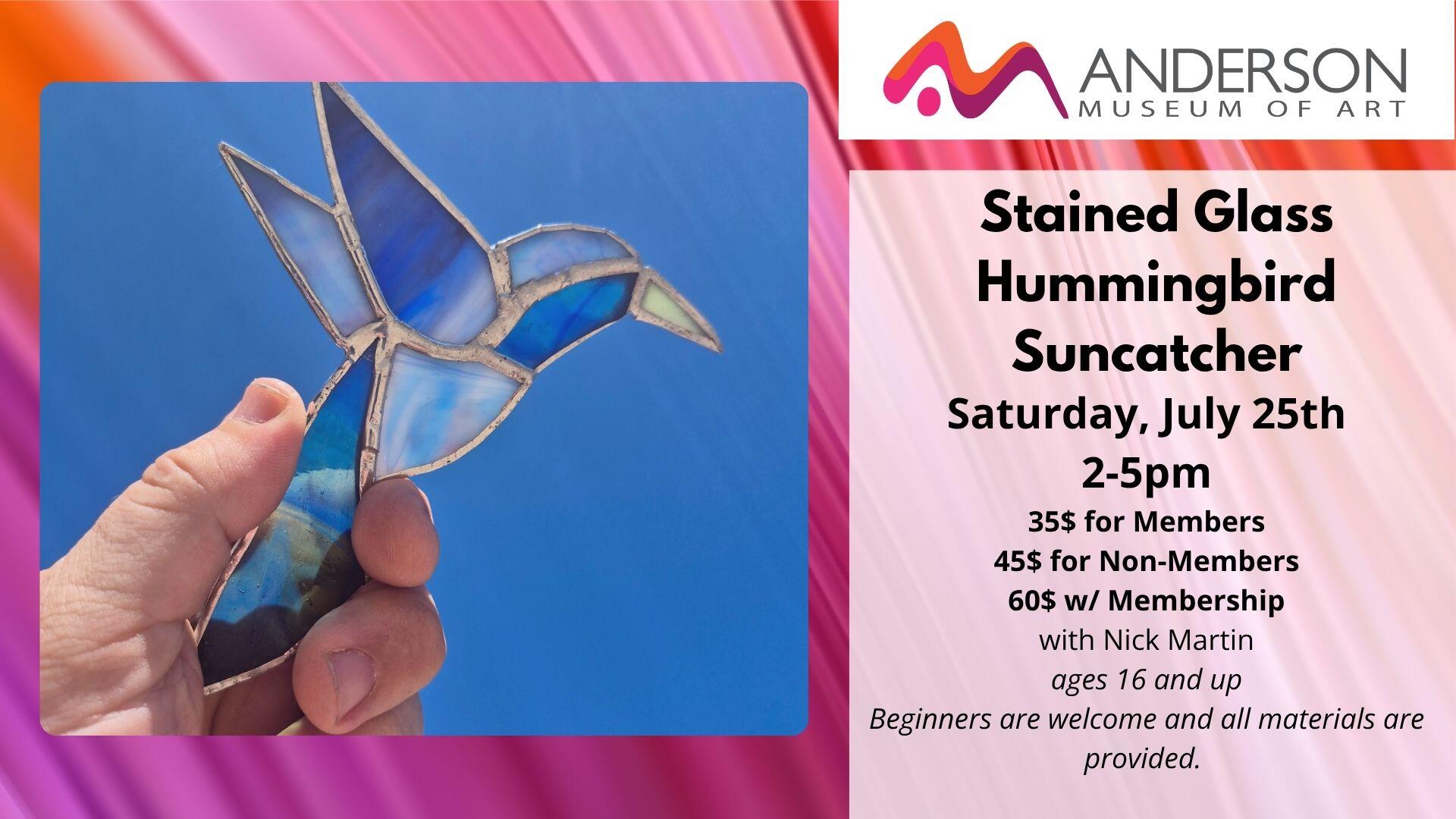 Campaign cover image for Stained Glass Hummingbird Suncatcher