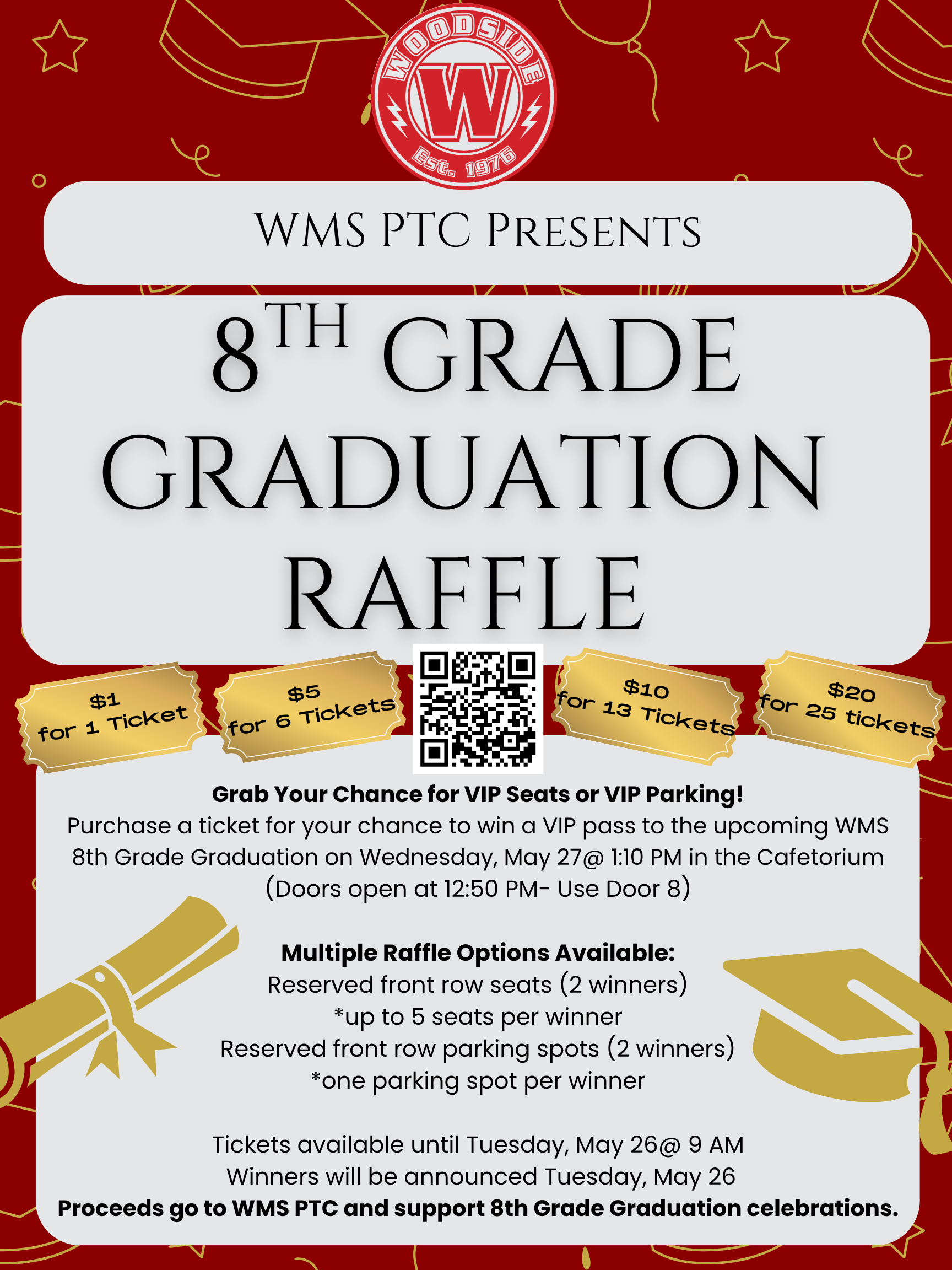 Campaign cover image for WMS 8th Grade Graduation Raffle