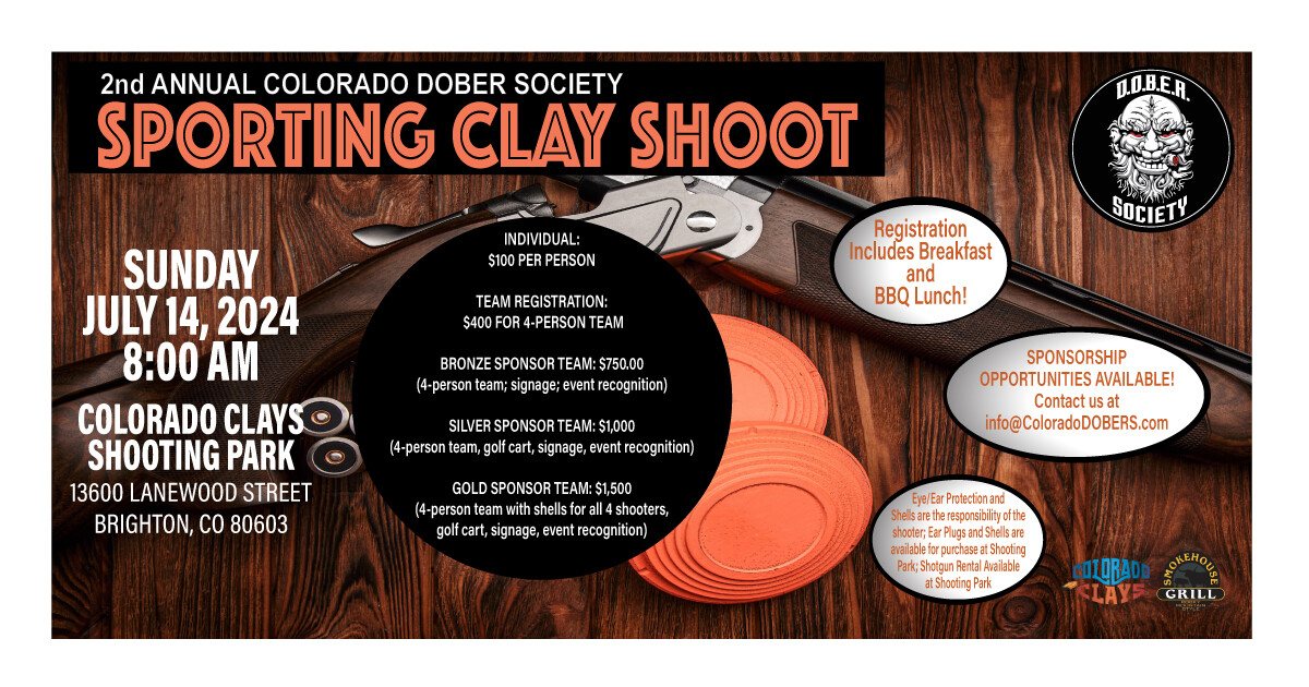 Campaign cover image for Colorado Dober Society 2024 Sporting Clay Benefit
