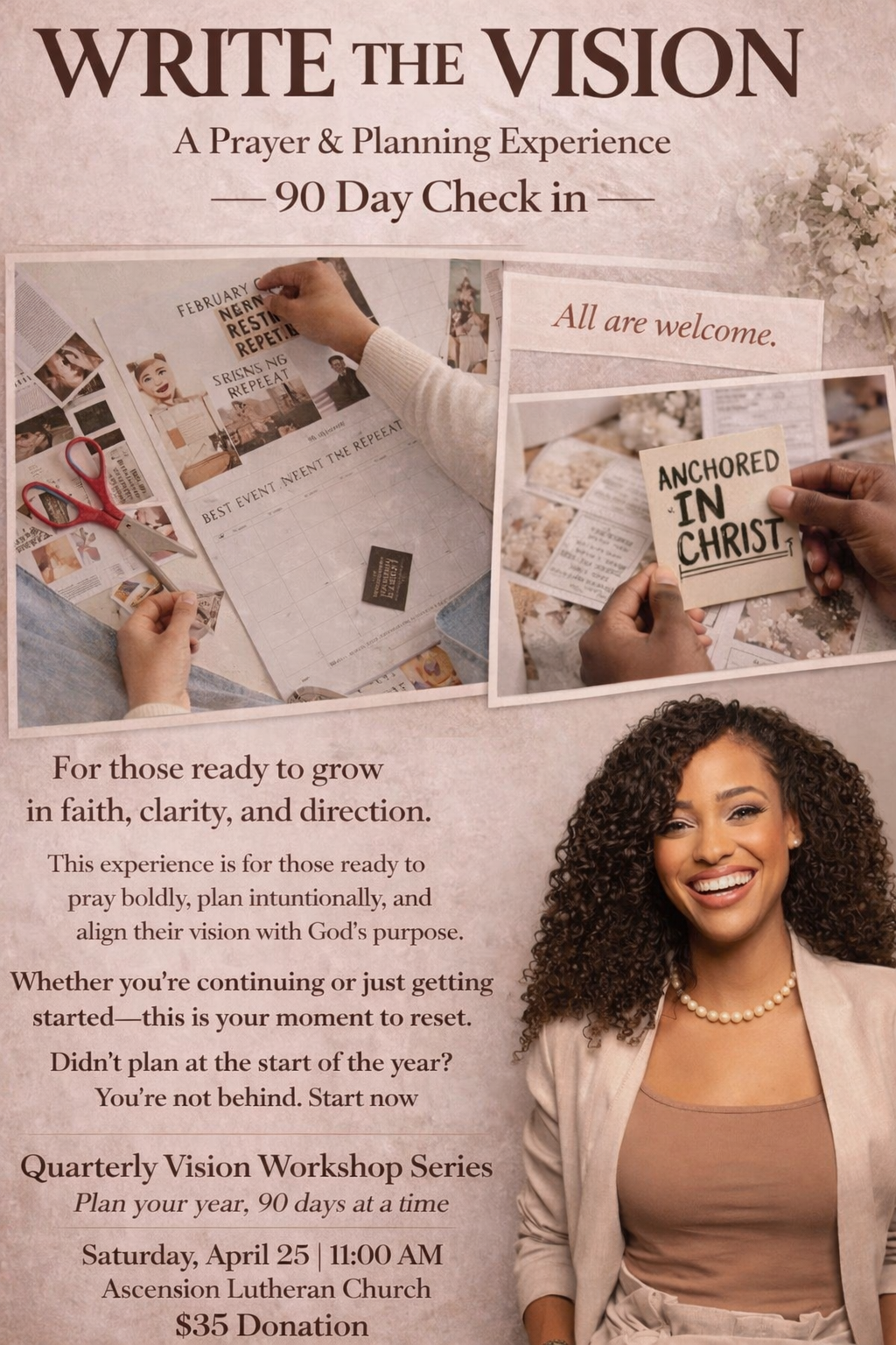 Campaign cover image for Write The Vision 90 Day Check in Event