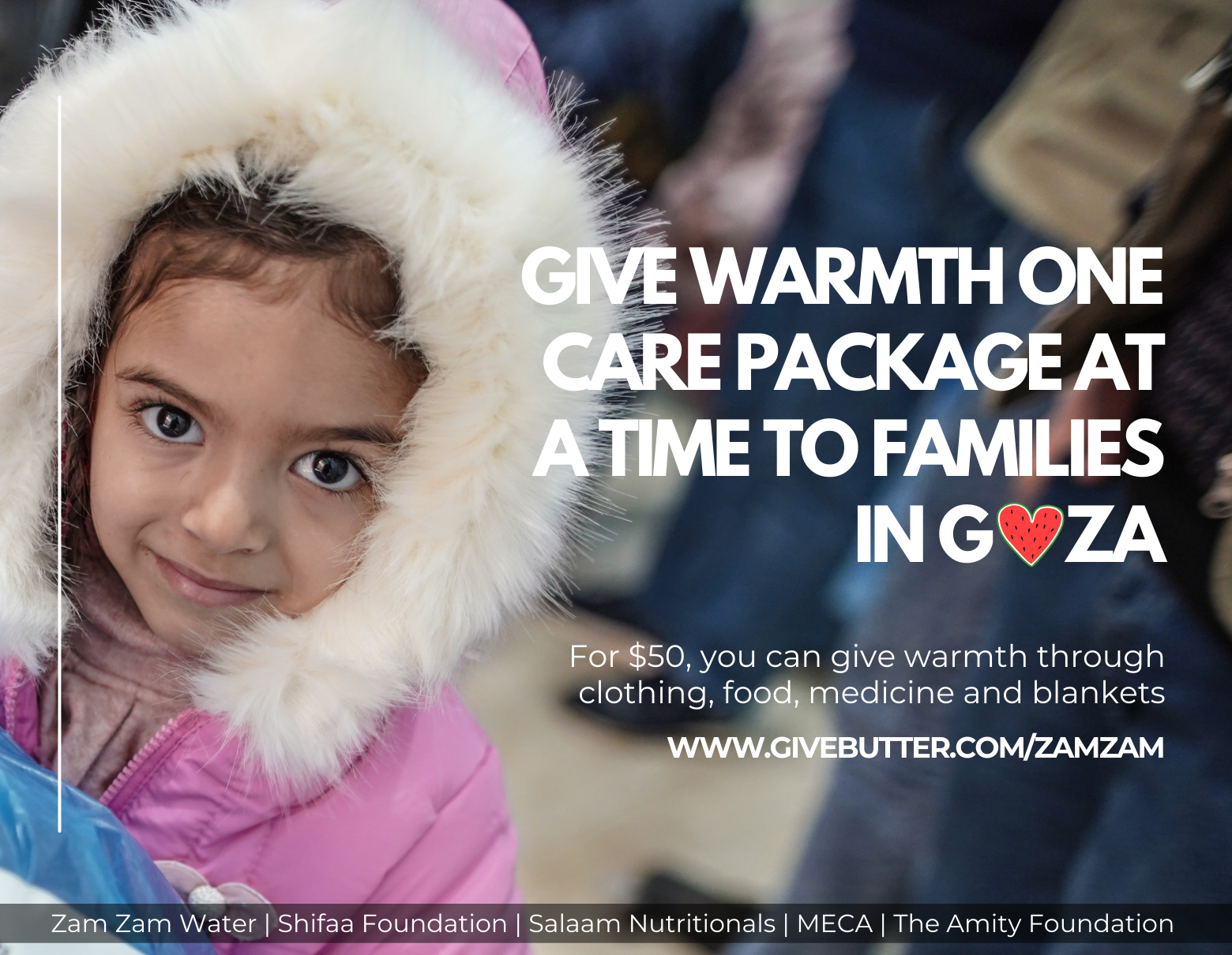 Campaign cover image for 8th Annual Gaza Winter Relief - Zam Zam