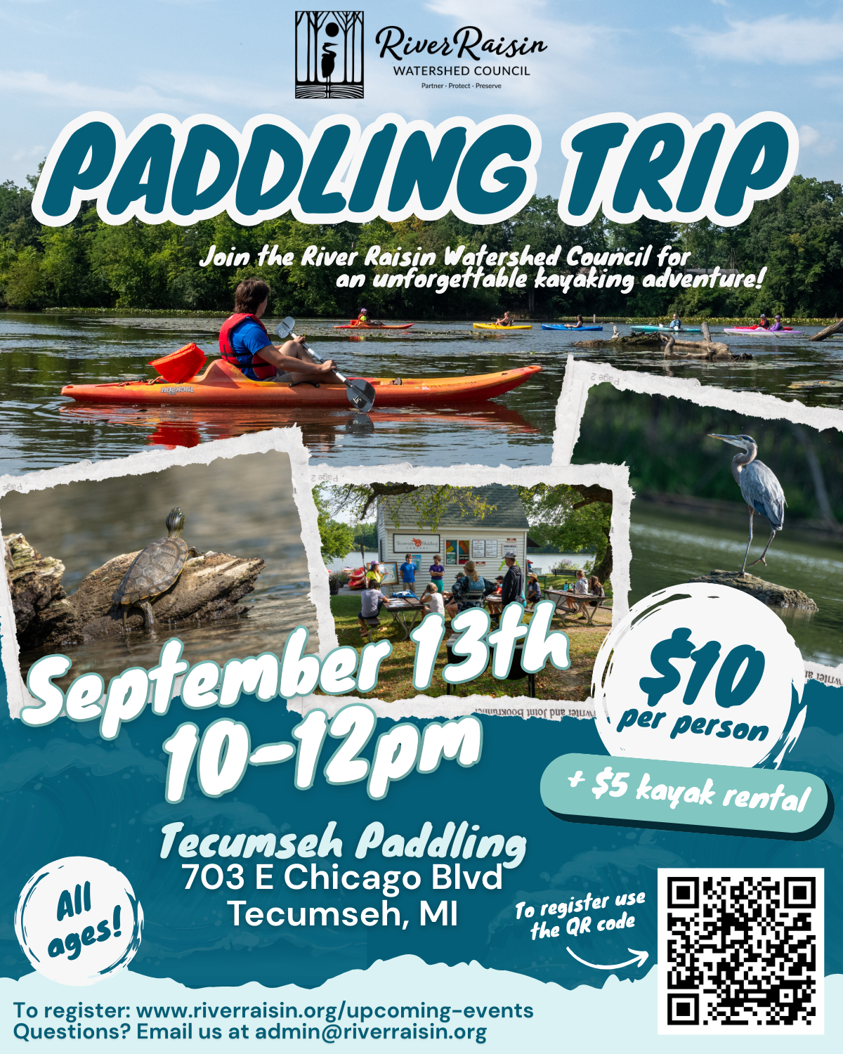 Campaign cover image for Paddling the Raisin - September