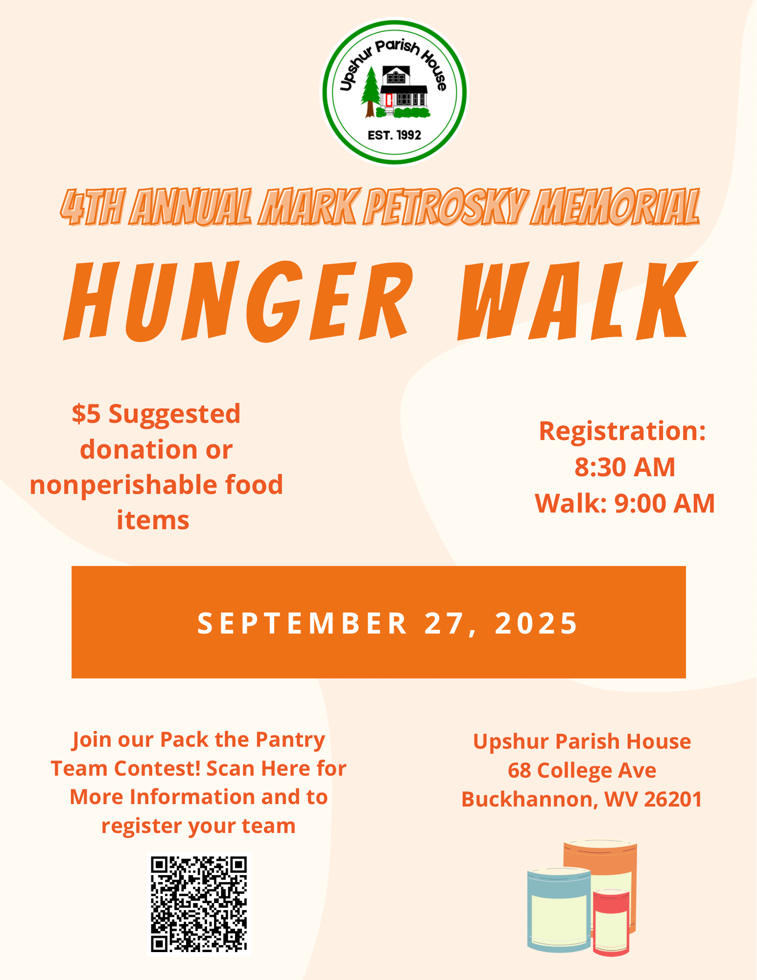 Campaign cover image for Mark Petrosky Memorial Hunger Walk - 2025