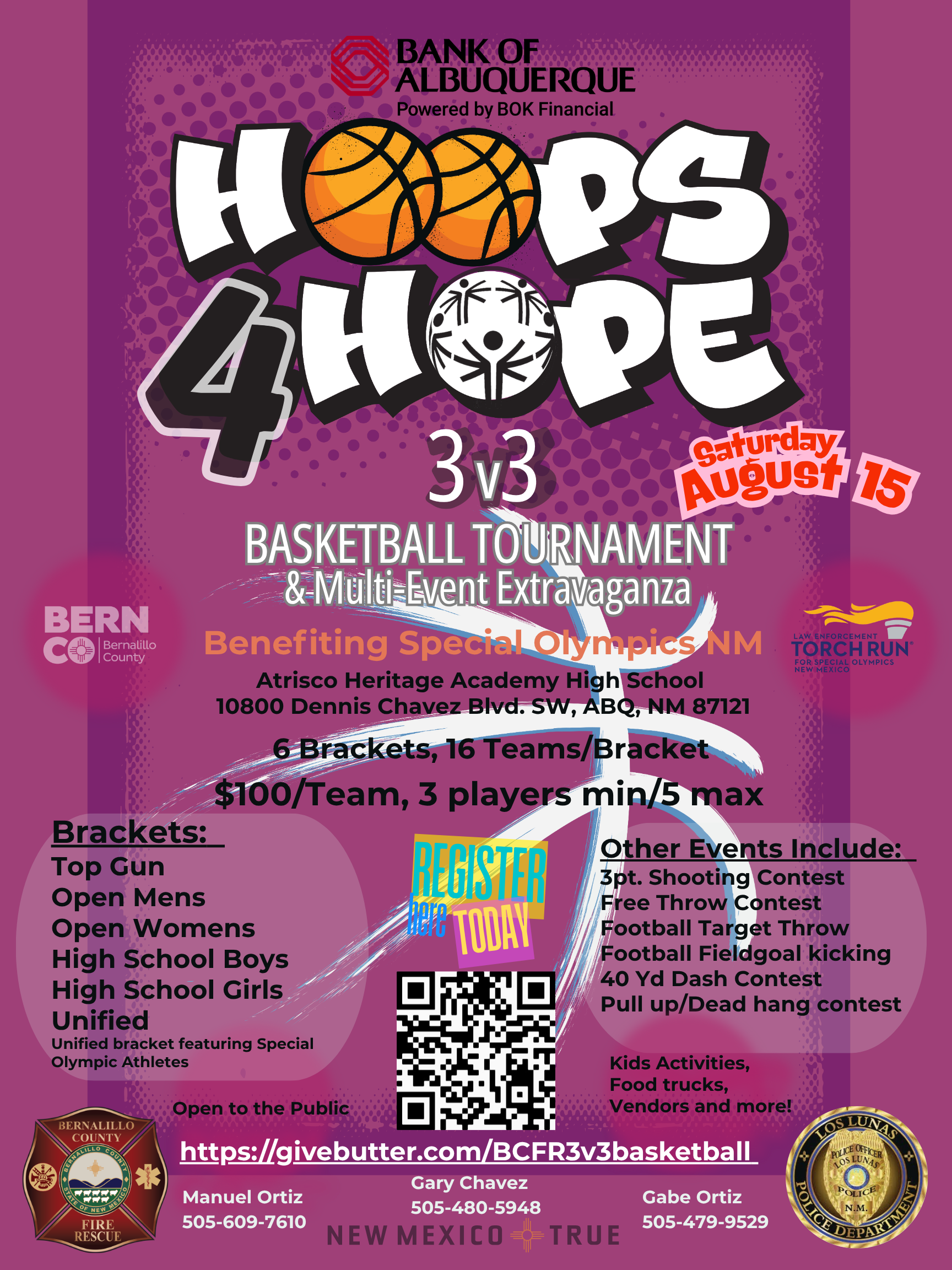 Campaign cover image for Hoops for Hope 3v3 Basketball Tournament