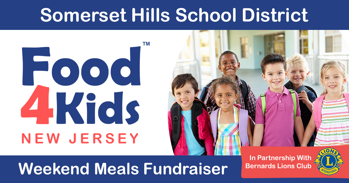 Campaign cover image for Somerset Hills School District Food4KidsNJ Weekend Meals Fundraiser