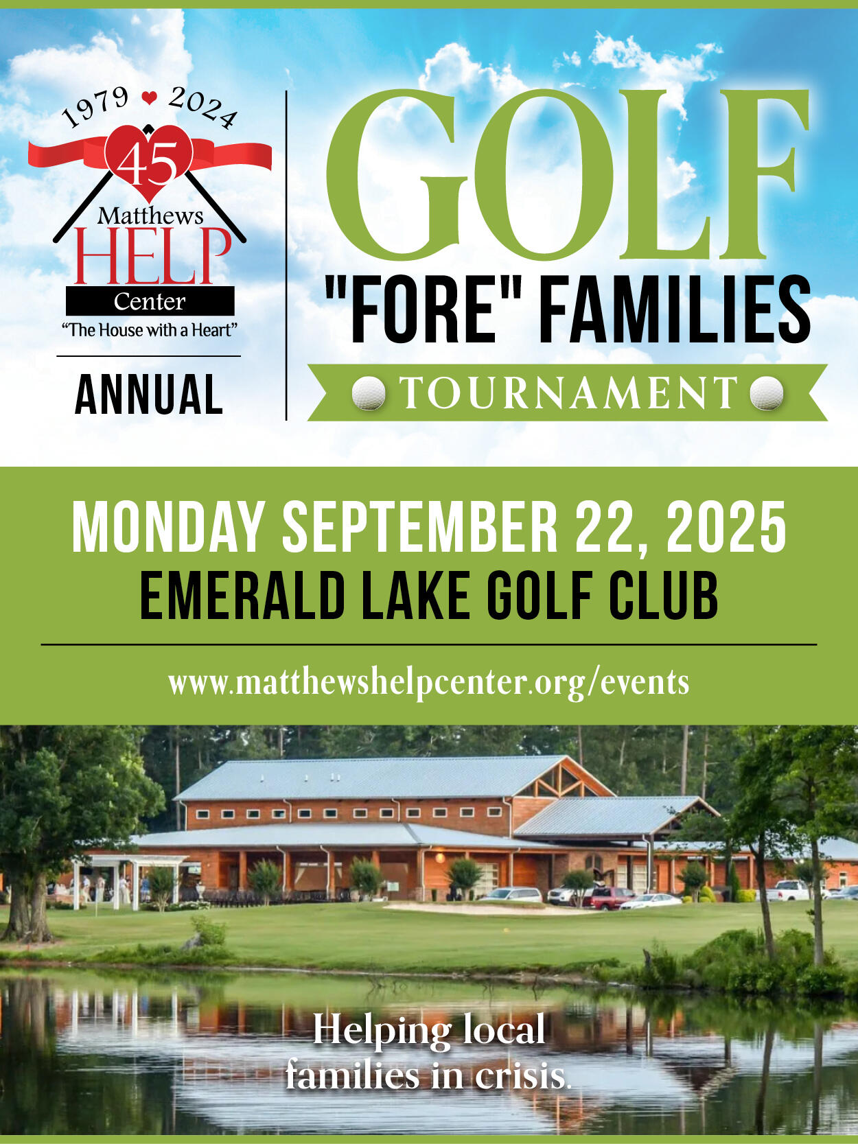 Campaign cover image for 2025 MHC Golf "Fore" Families Tournament