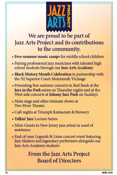 Campaign cover for Jazz Arts Project Board donations for ad page