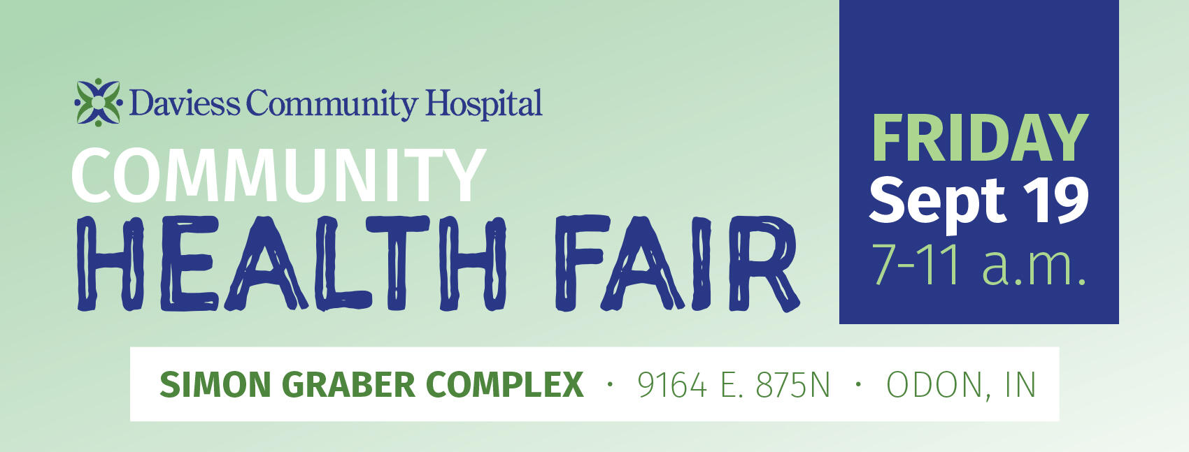 Campaign cover image for Community Health Fair in Odon - September 19, 2025
