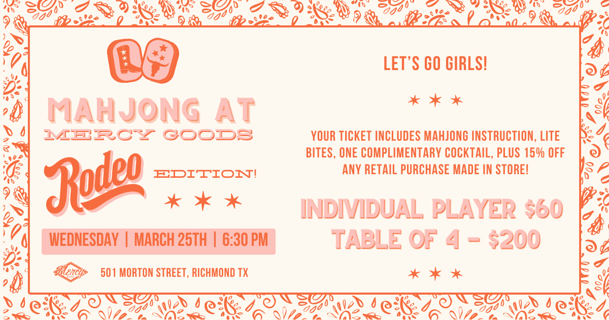 Campaign cover image for Mahjong at Mercy Goods - 2nd Rodeo Edition!