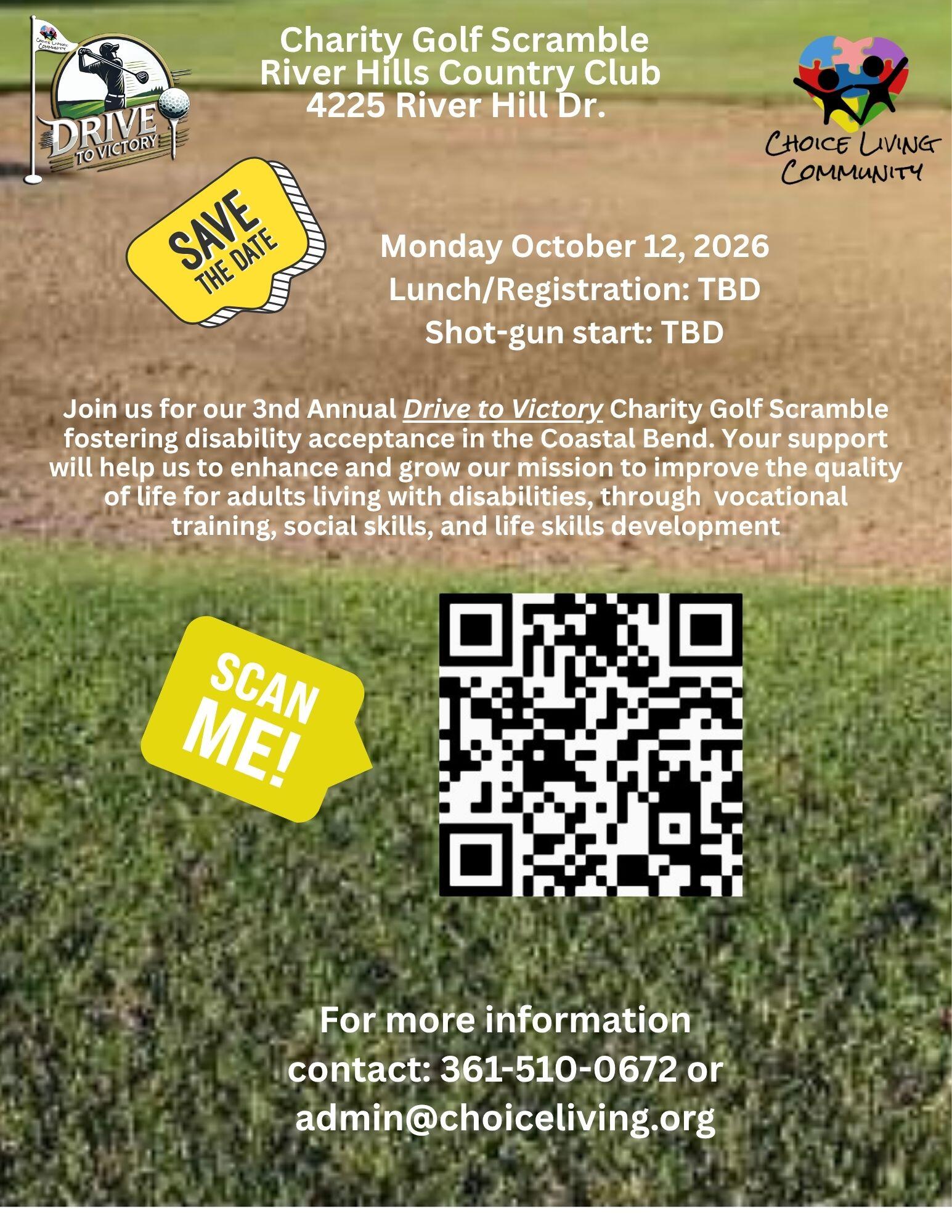 Campaign cover image for 2026 Drive to Victory Charity Golf Scramble