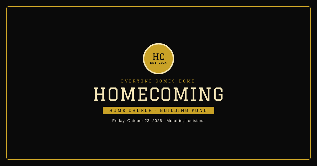 Campaign cover image for HOMECOMING 2026