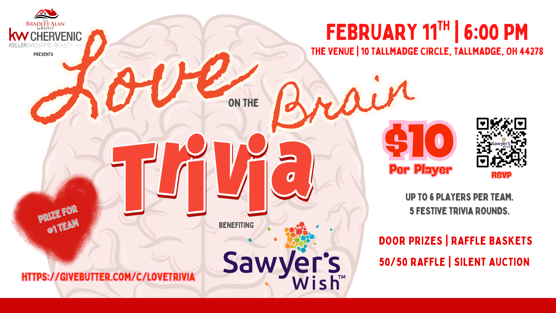 Campaign cover image for LOVE on the Brain Trivia Night benefiting Sawyer's Wish