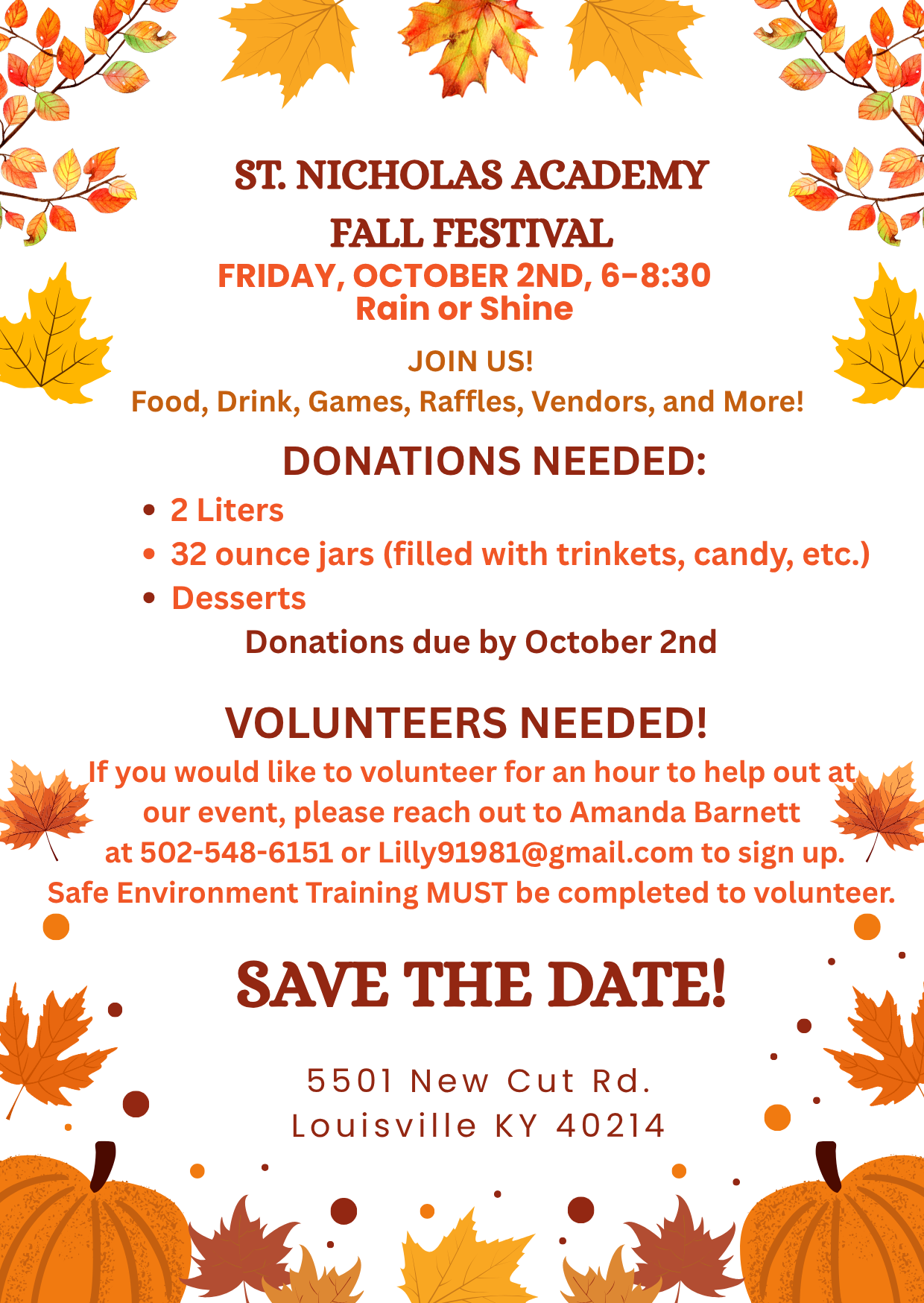 Campaign cover image for Fall Festival