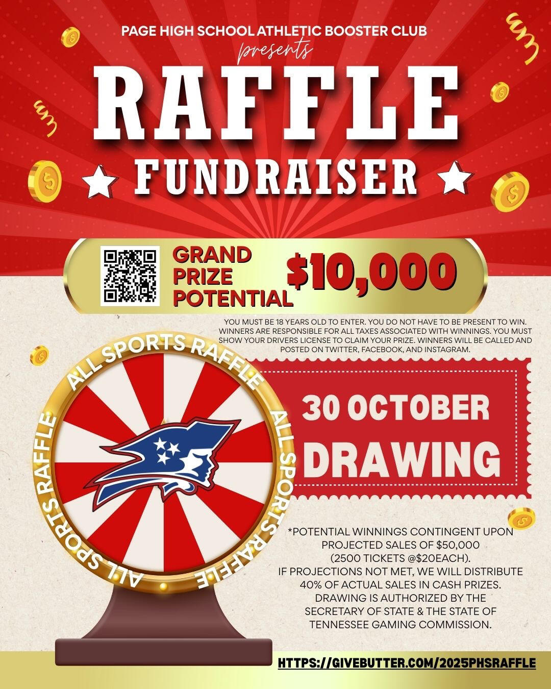 Campaign cover image for Win up to $10k - 2025 Page Booster Raffle Tickets