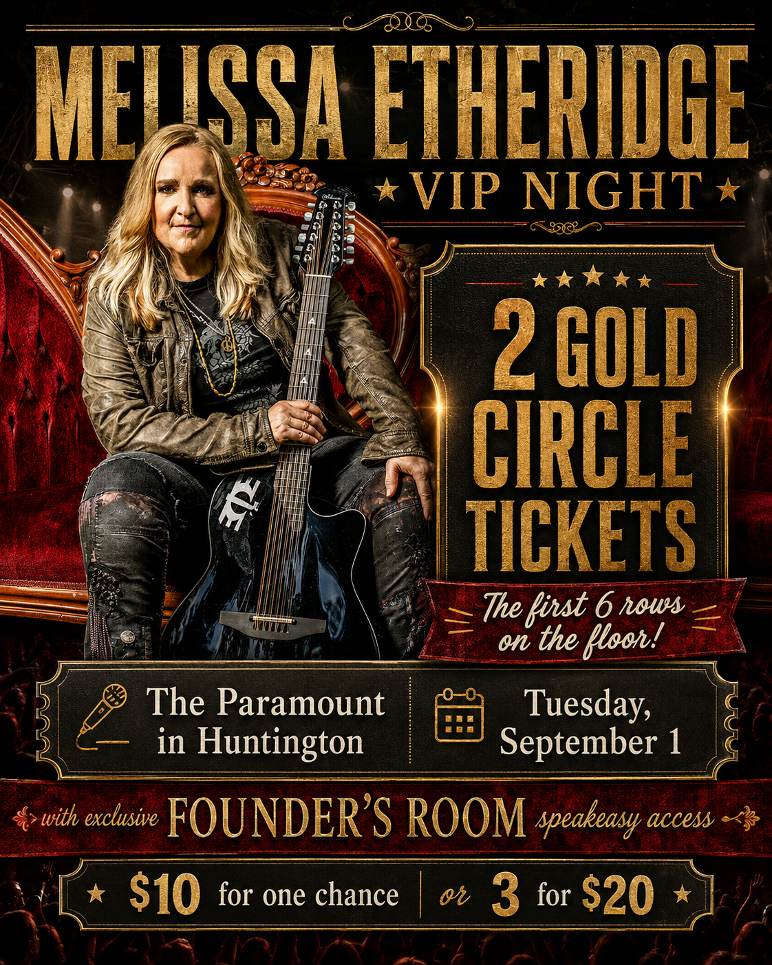 Campaign cover image for Melissa Etheridge VIP Experience