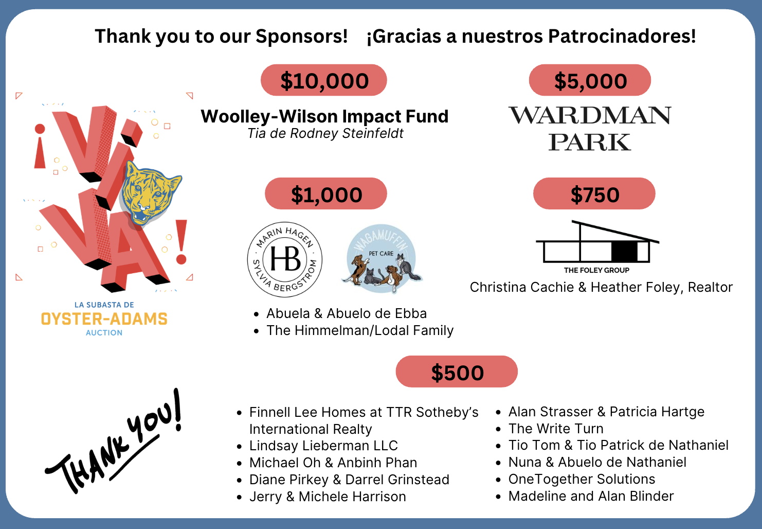 Campaign cover image for Oyster Adams 2026 Auction | Subasta