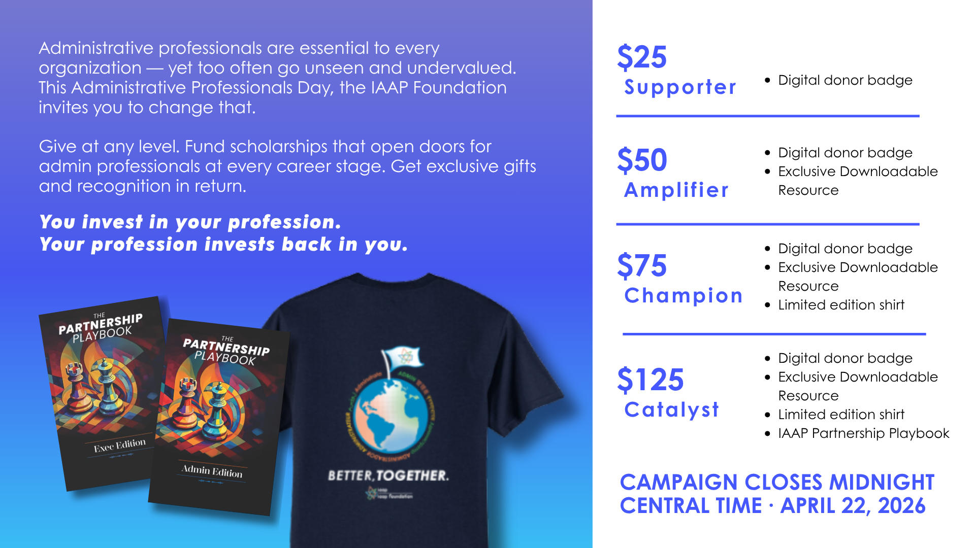 Campaign cover image for IAAP Foundation Stand Together Campaign — Spring 2026