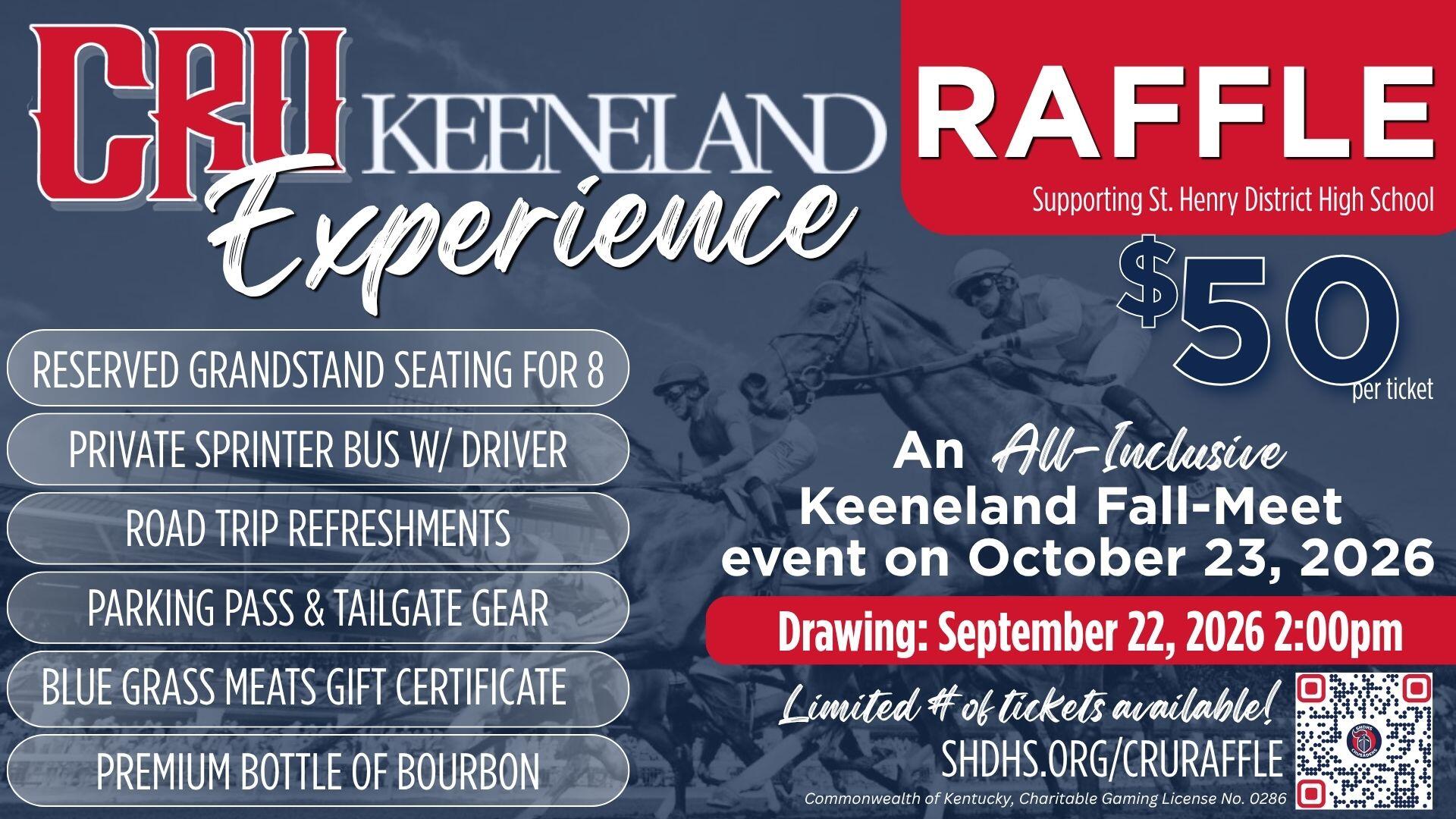 Campaign cover image for 2026 CRU - Keeneland Experience Raffle