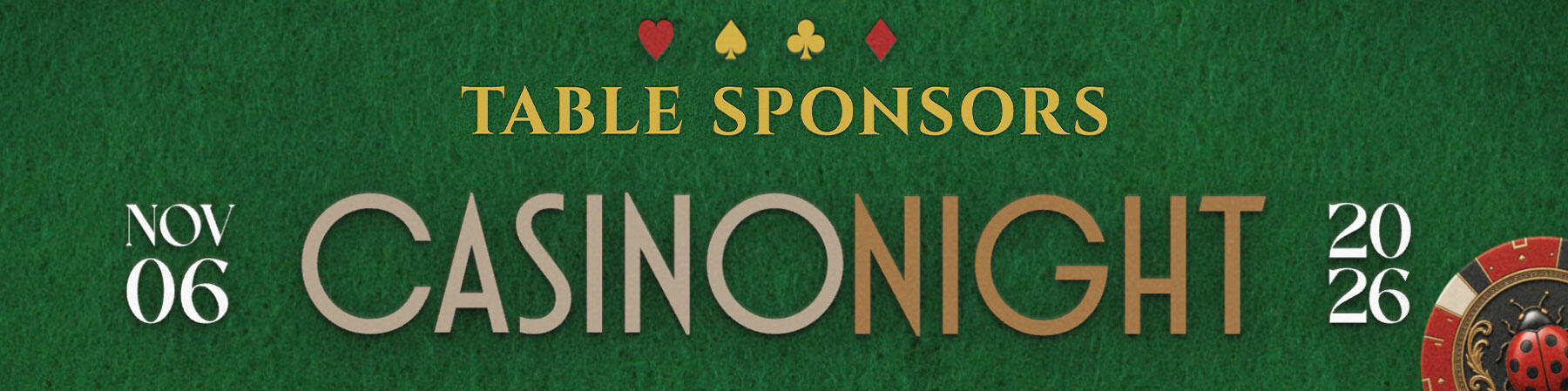 Campaign cover image for Become a Table Sponsor for Casino Night 2026
