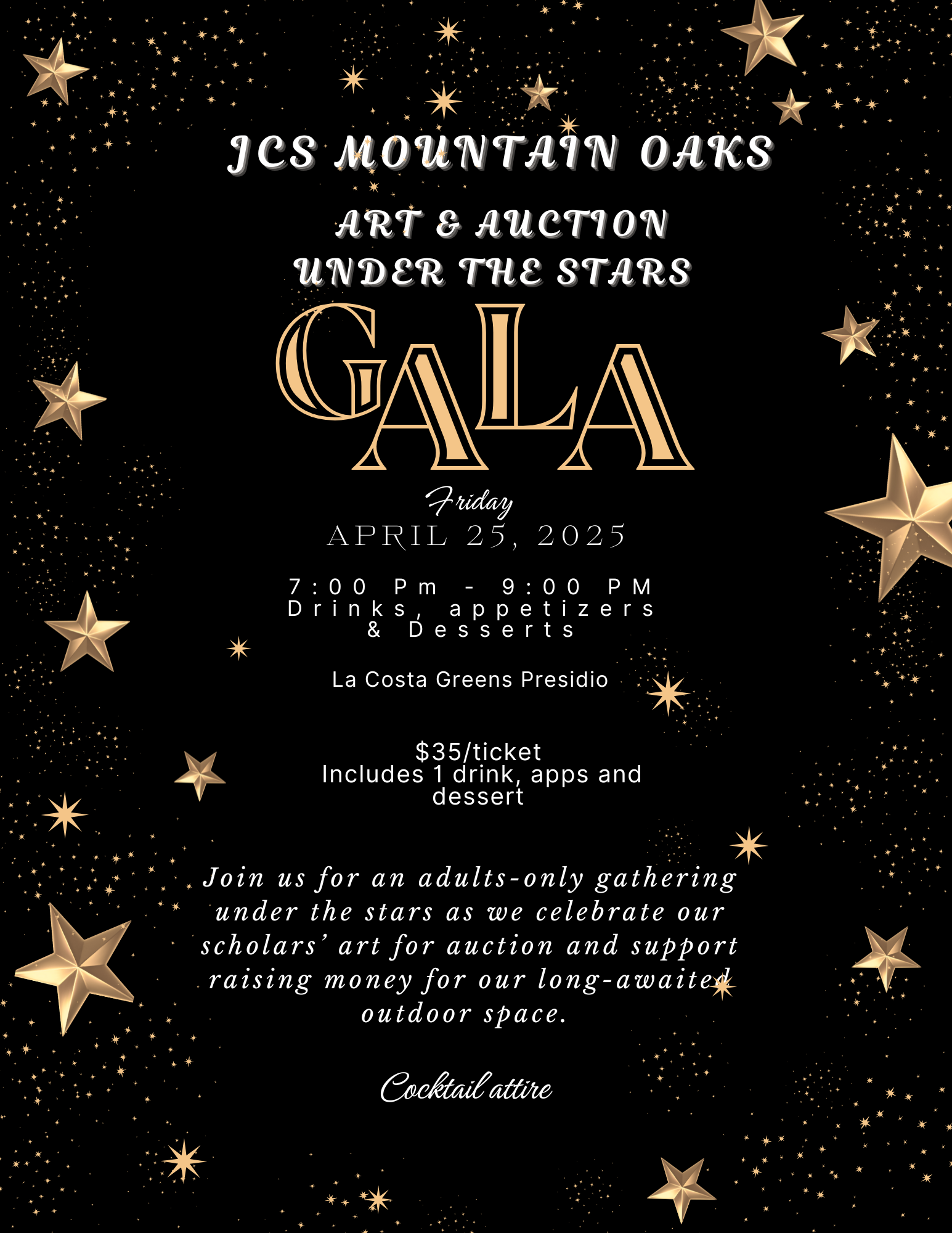 Campaign cover image for JCS Mountain Oaks