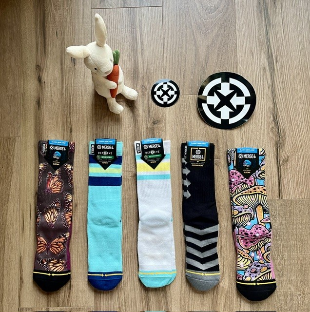 Sticker Wool Sock Included MERGE4 Sock & Sticker Package