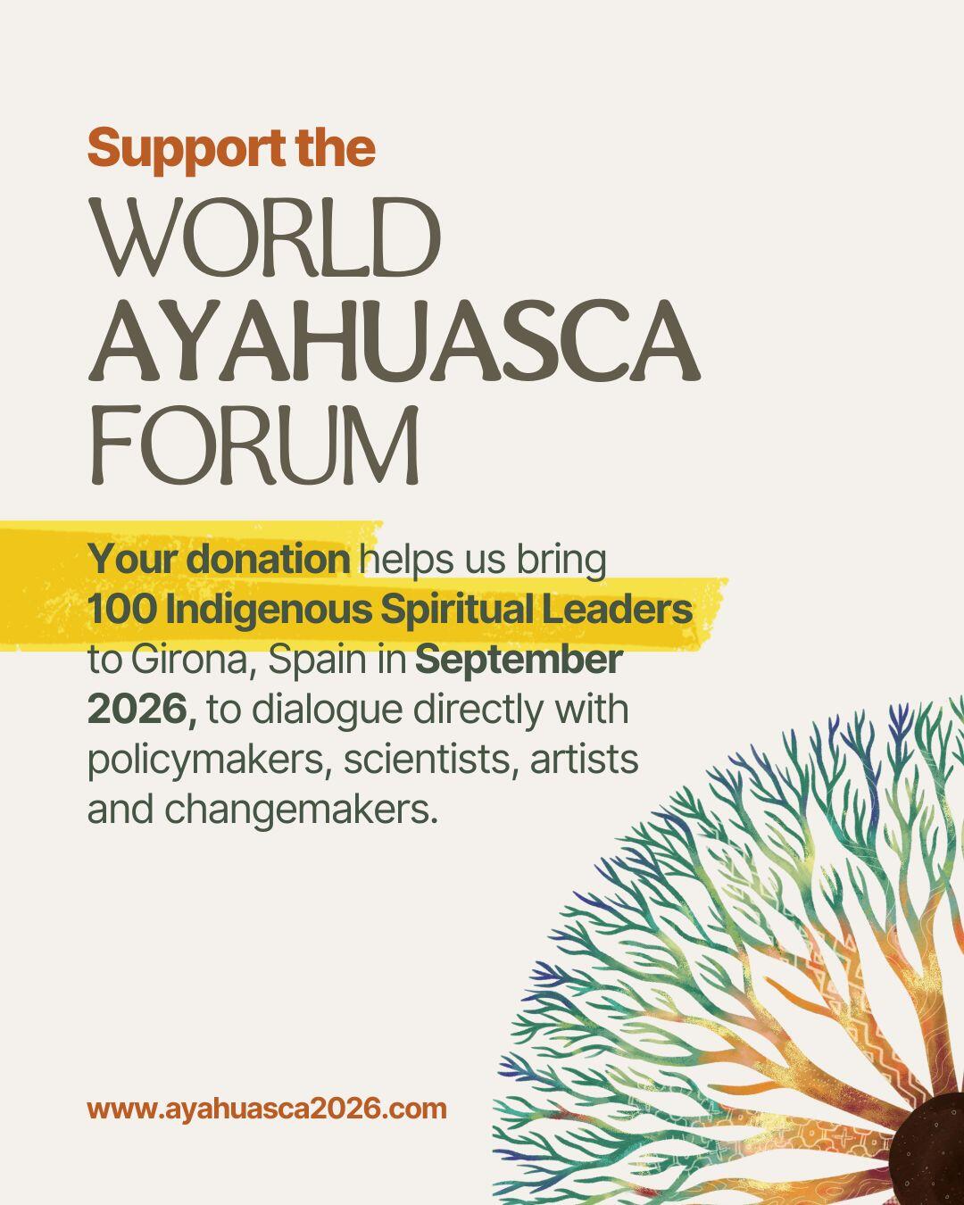 Campaign cover image for Support the World Ayahuasca Forum