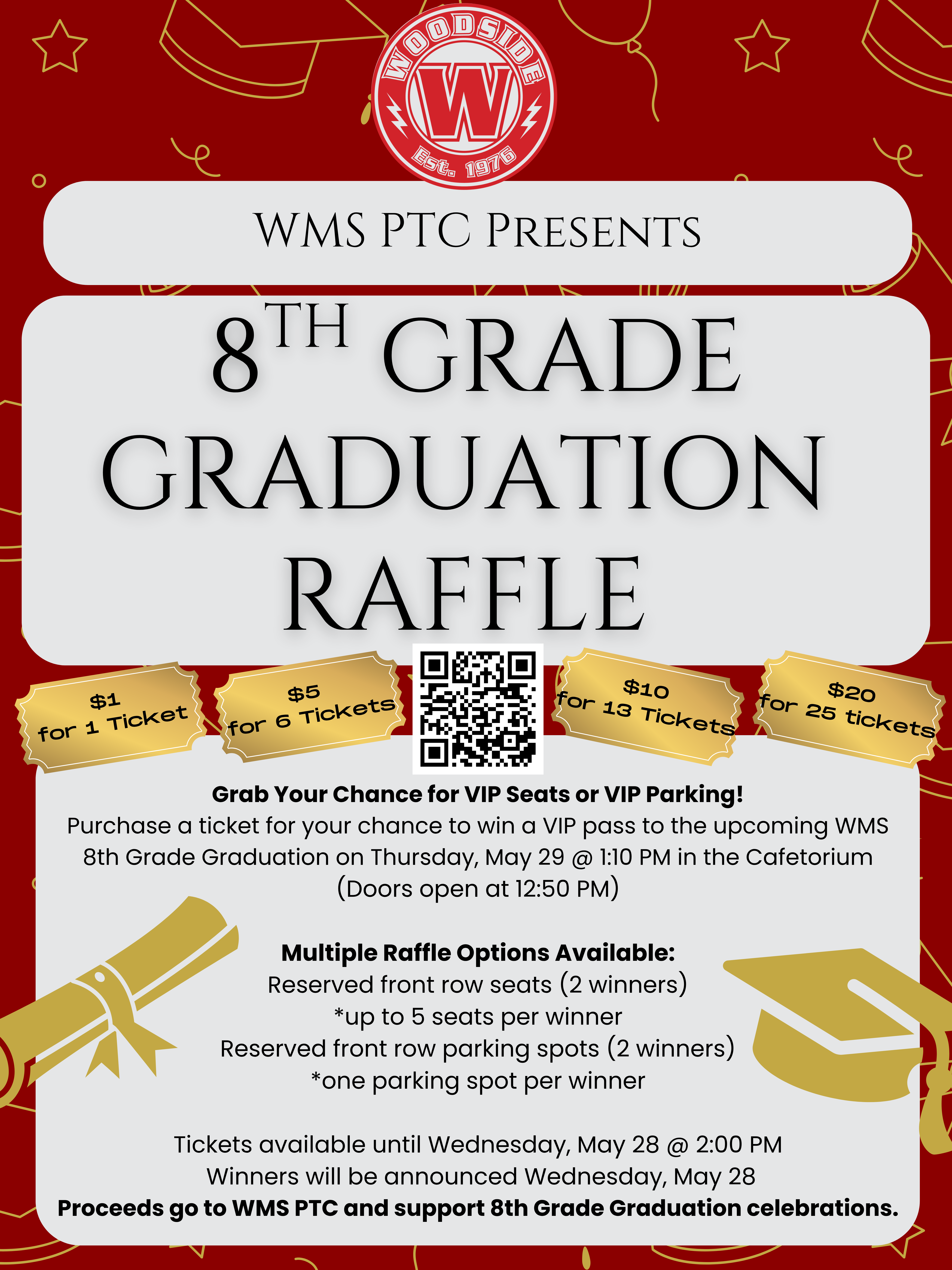 Campaign cover image for WMS 8th Grade Graduation Raffle