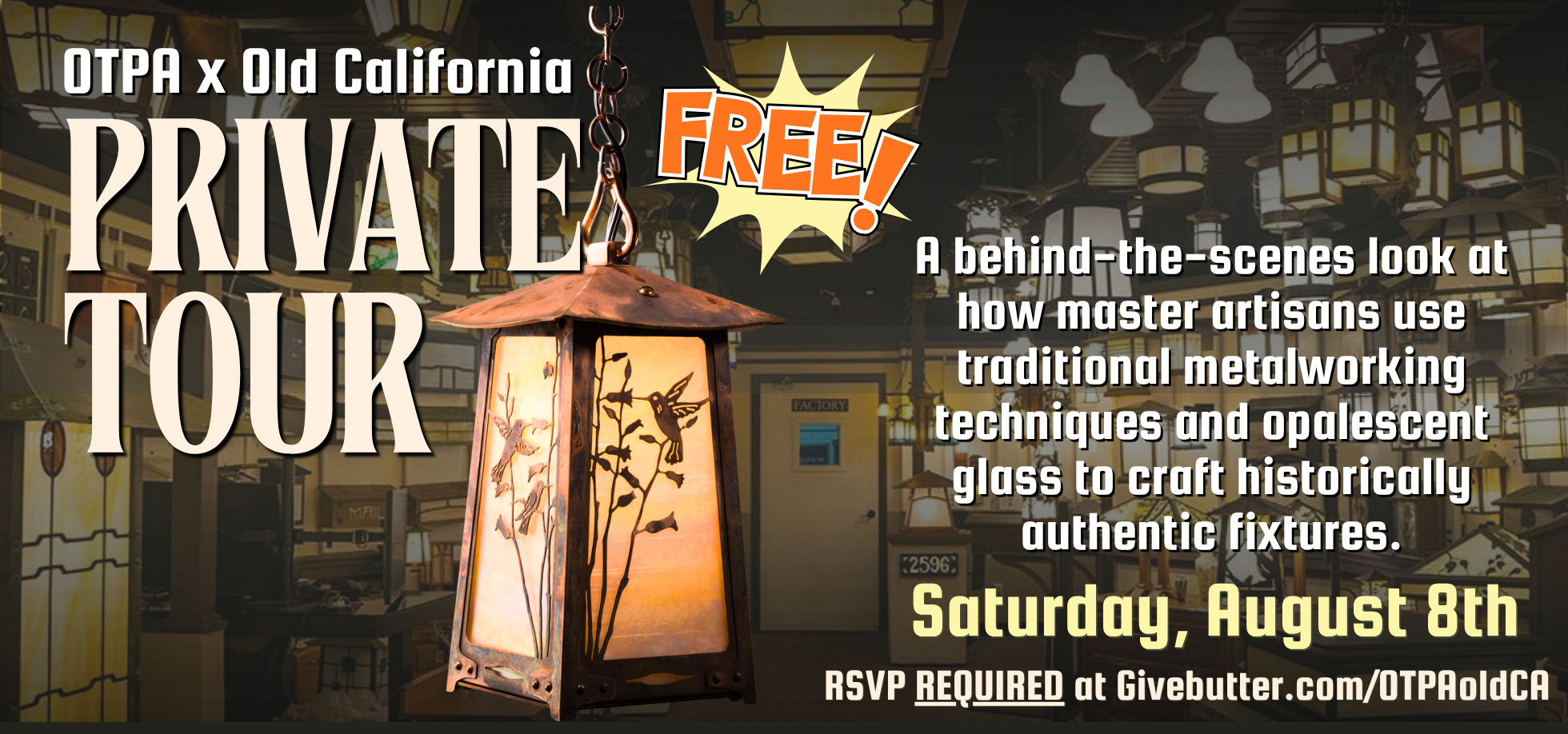 Campaign cover image for OTPA x Old California Historic Lighting & Decor Private Factory Tour