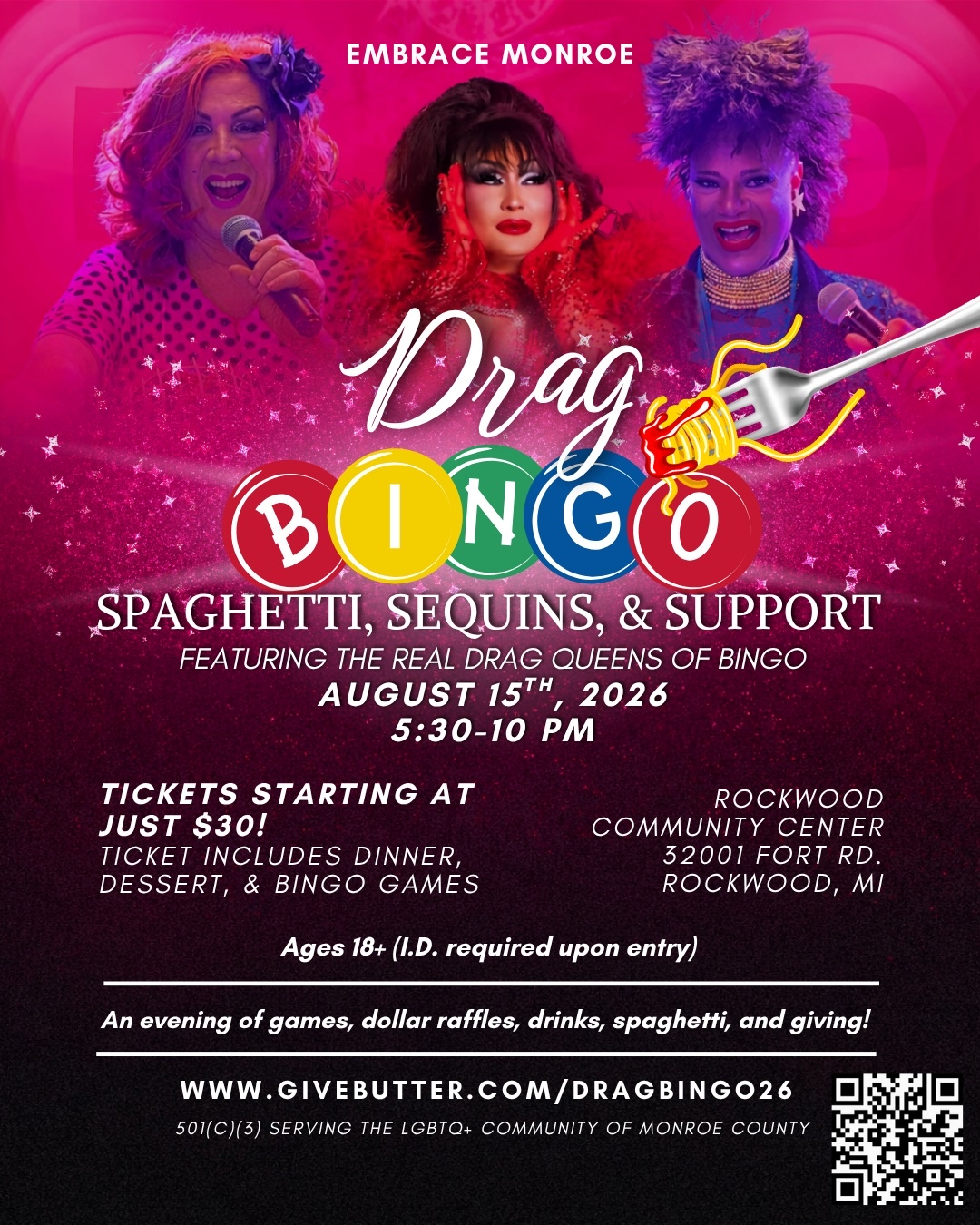 Campaign cover image for Drag Bingo Spaghetti Dinner Fundraiser