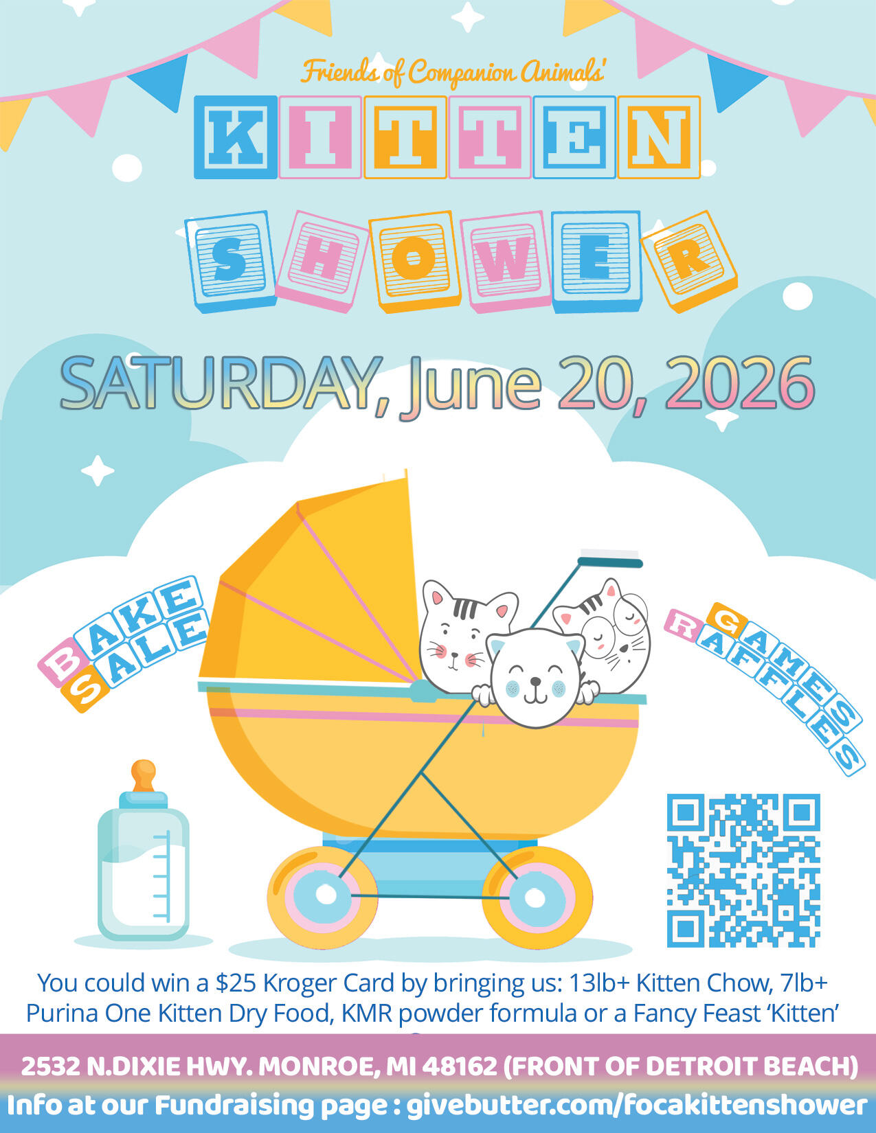 Campaign cover image for 8th Annual Kitten Shower 2026