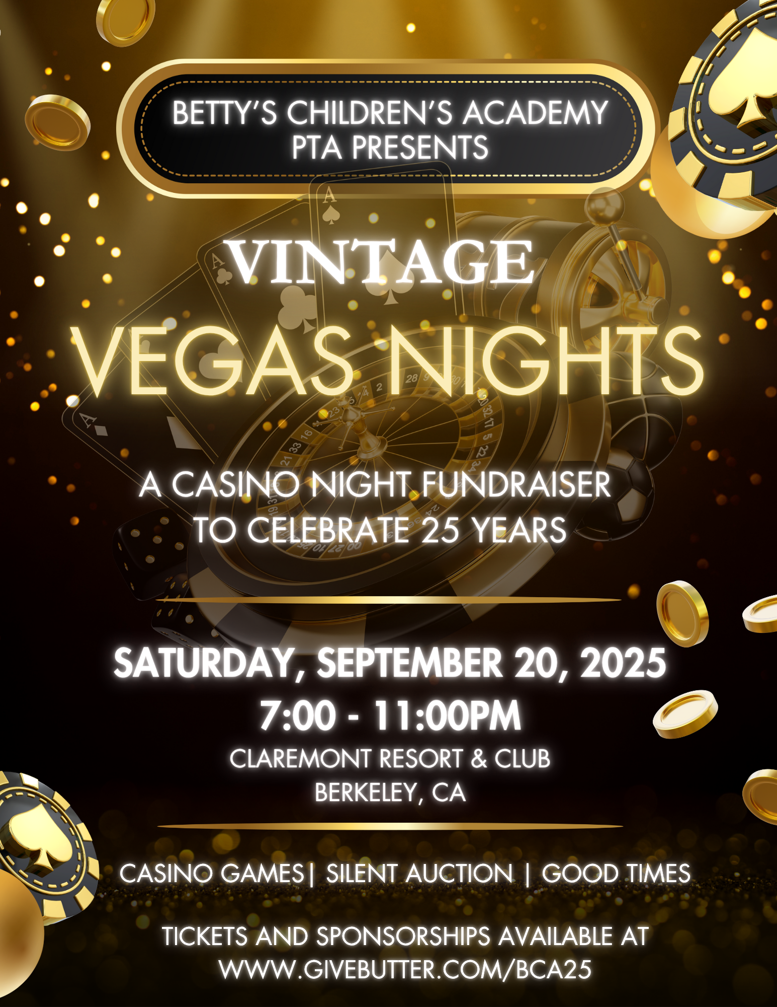 Campaign cover image for Betty's Children's Academy 25th Anniversary Celebration: Vintage Vegas Nights