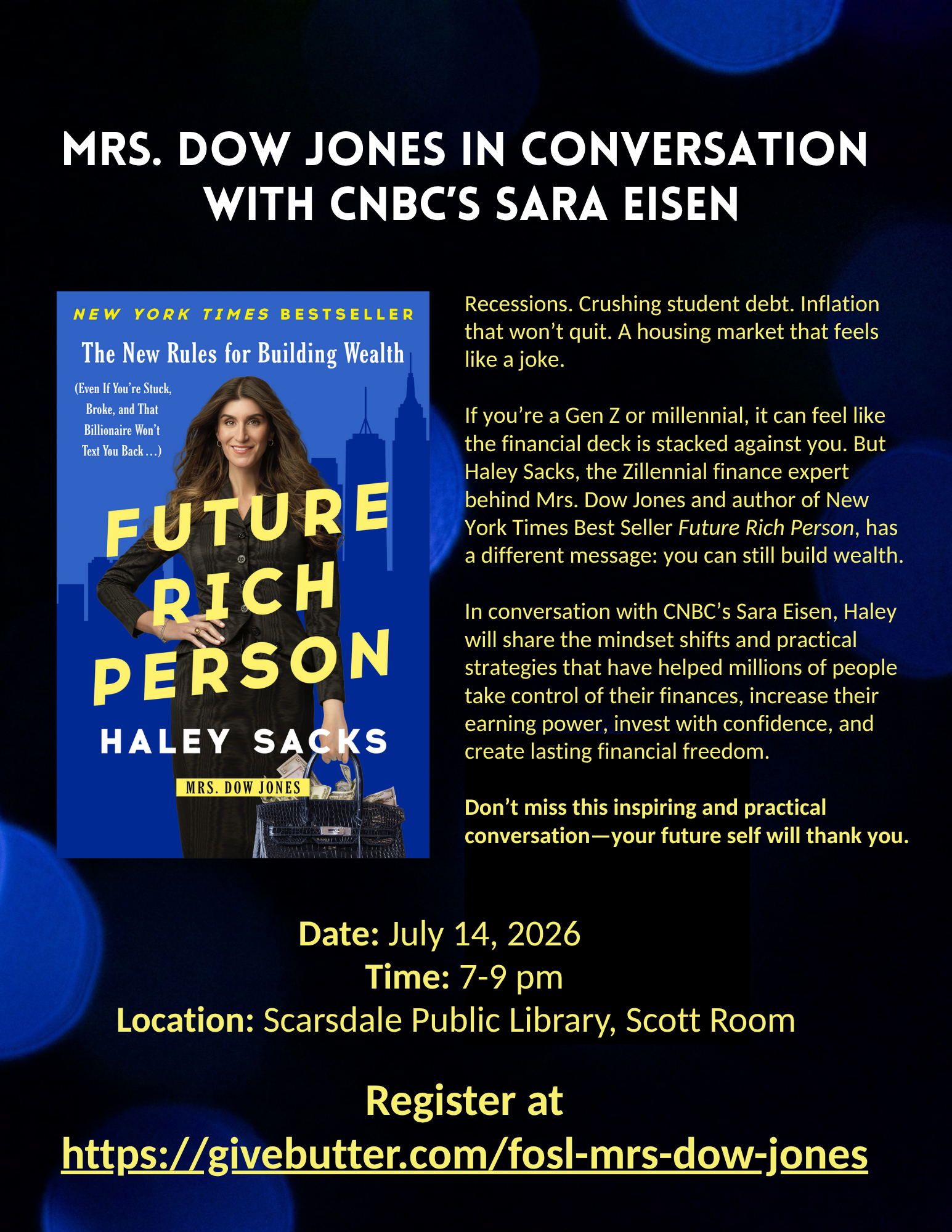 Campaign cover image for Mrs. Dow Jones in Conversation with CNBC’S Sara Eisen