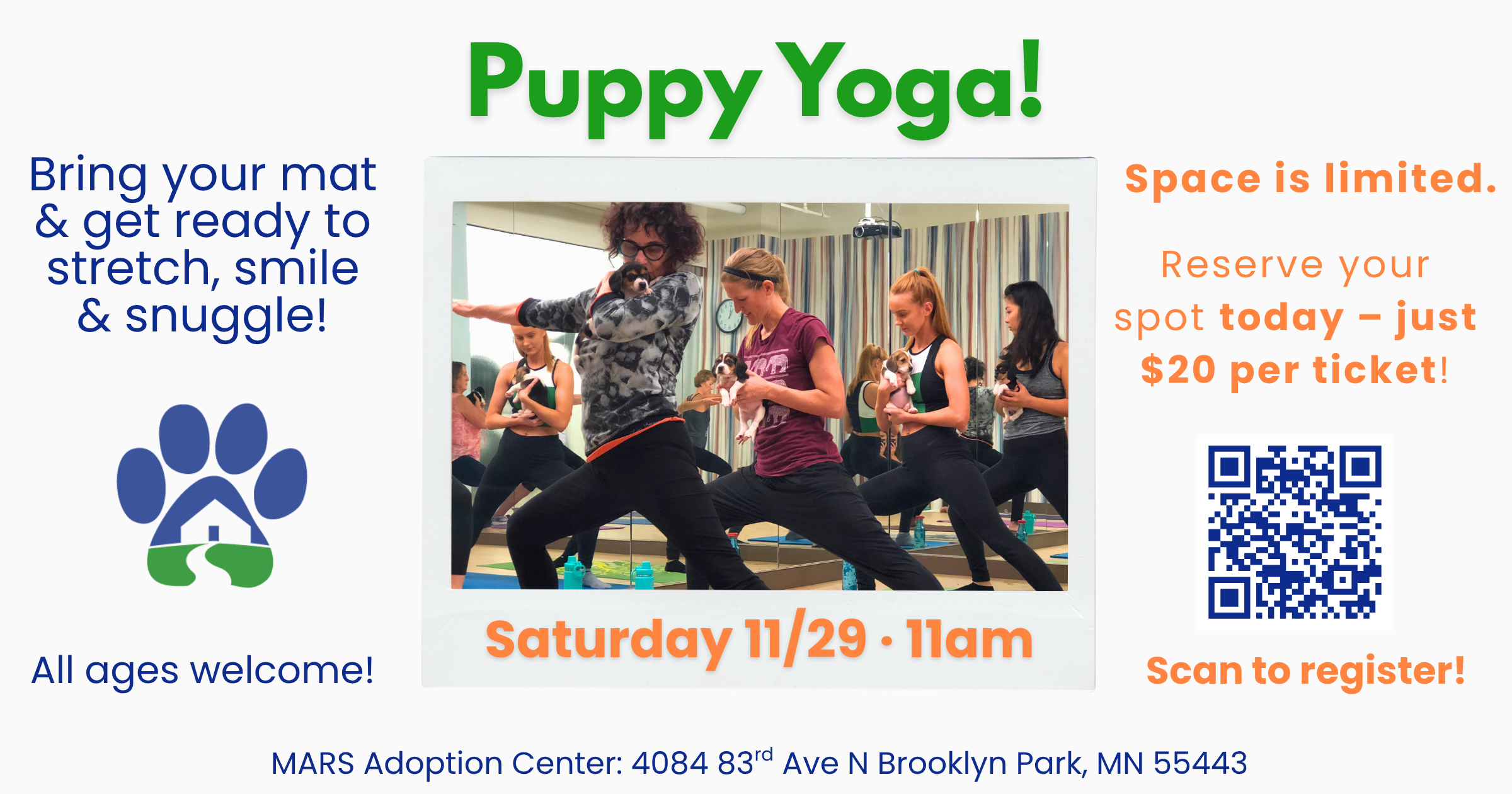 Campaign cover image for Puppy Yoga at MARS!