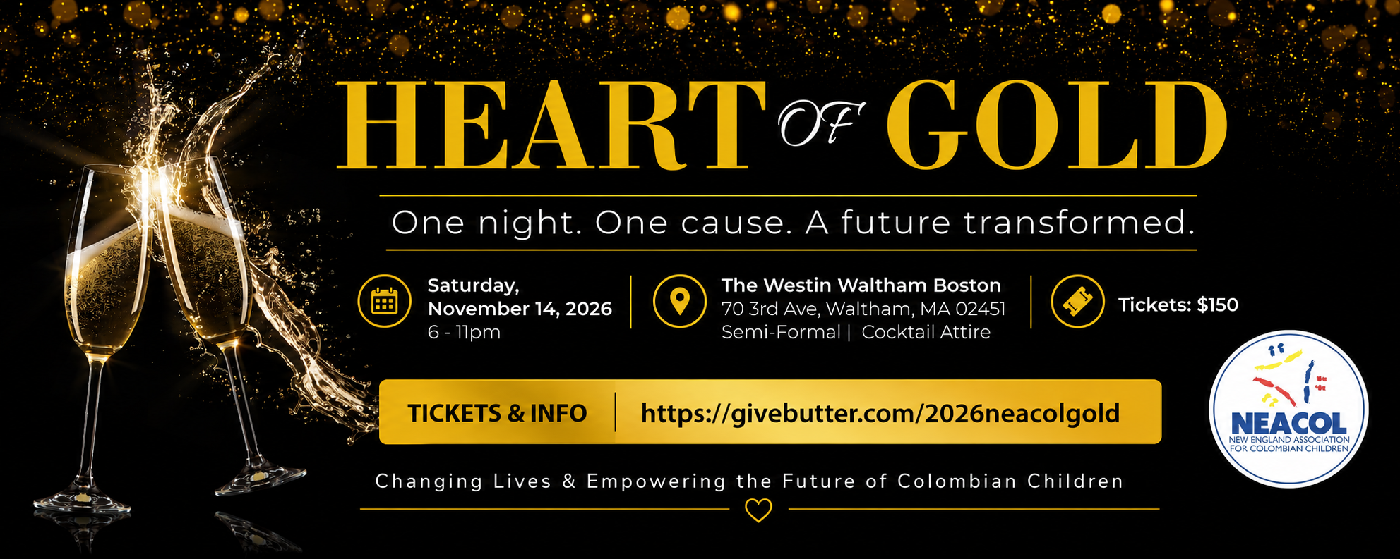 Campaign cover image for 2026 NEACOL Heart of Gold Evening