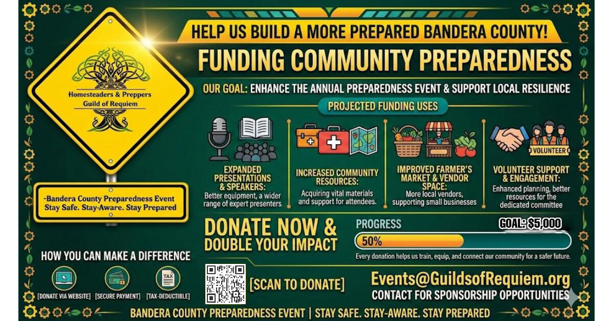 Campaign cover image for 2026 Bandera Preparedness Event - Sept 19th, 2026