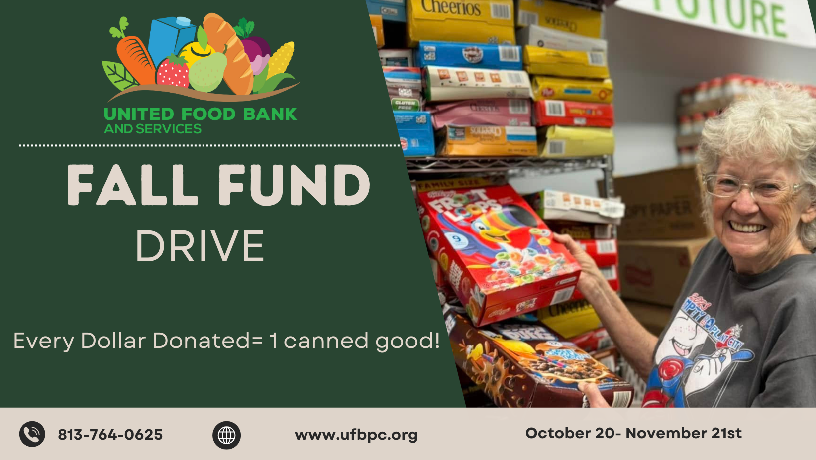 Campaign cover image for United Food Bank and Services: Fall Fund Drive