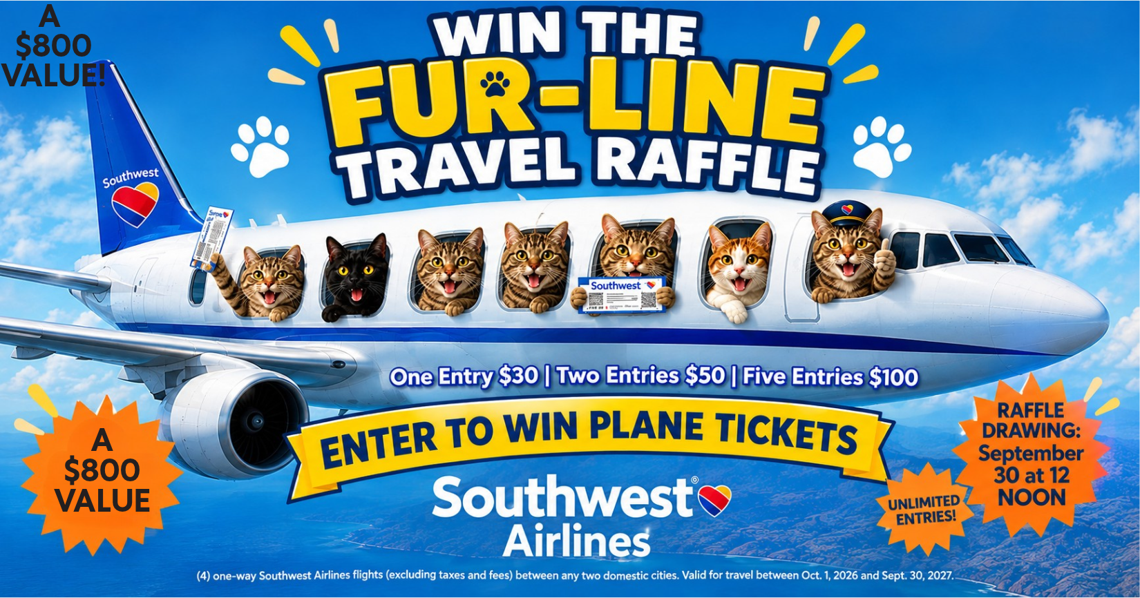 Campaign cover image for Fur-Line Travel Raffle 2026